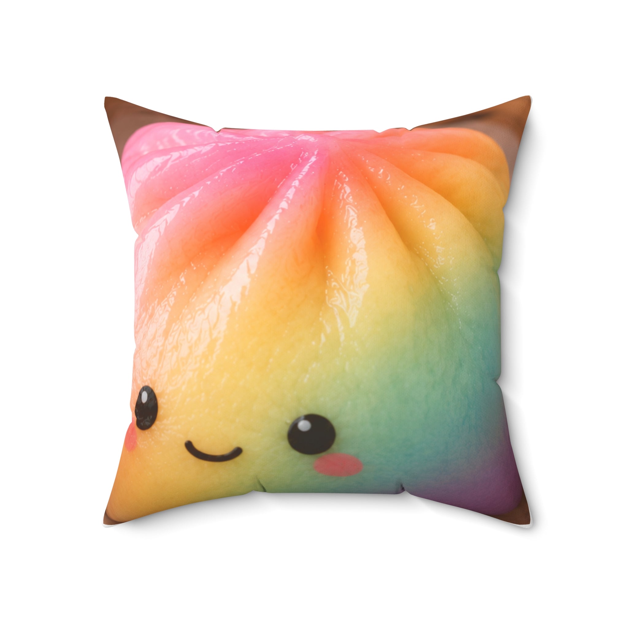 Cute Smiling Plush Square Throw Pillow