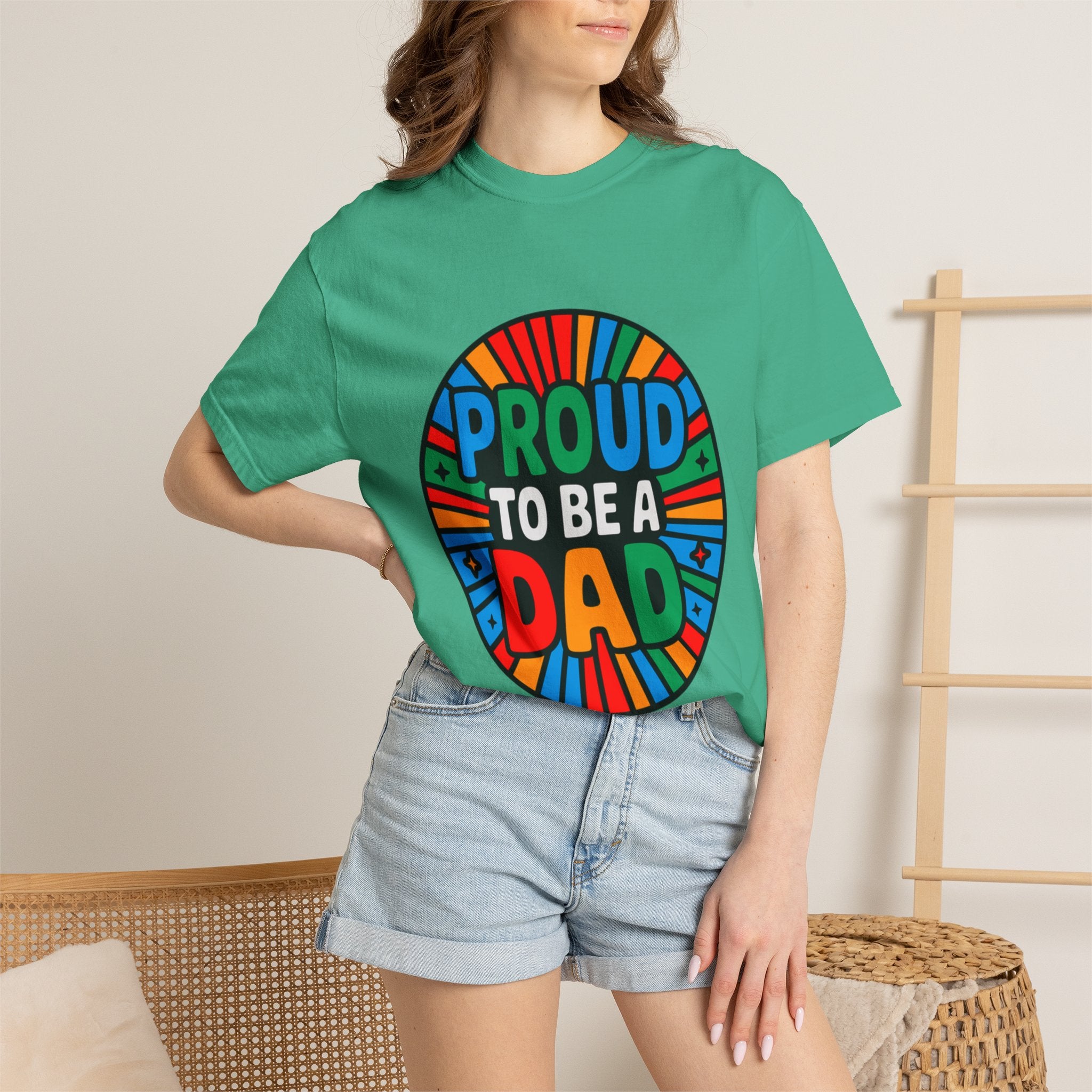 Proud to Be a Dad T-Shirt — Colorful Retro Pride Father's Day Tee