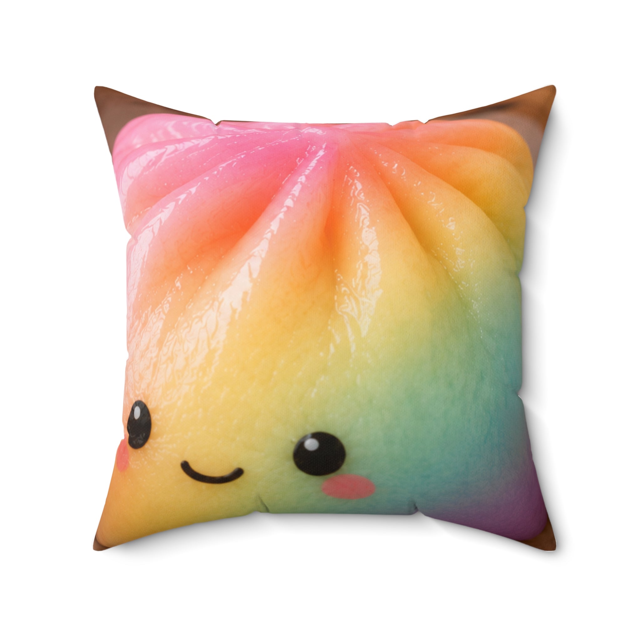 Cute Smiling Plush Square Throw Pillow