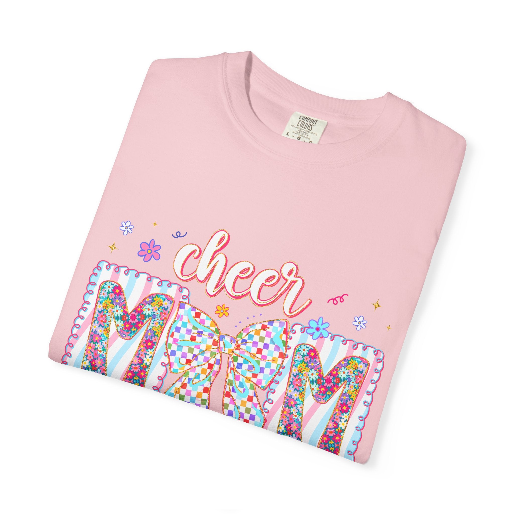 Cheer Mom T-Shirt — Colorful Pom-Pom Cheerleading Mom Tee