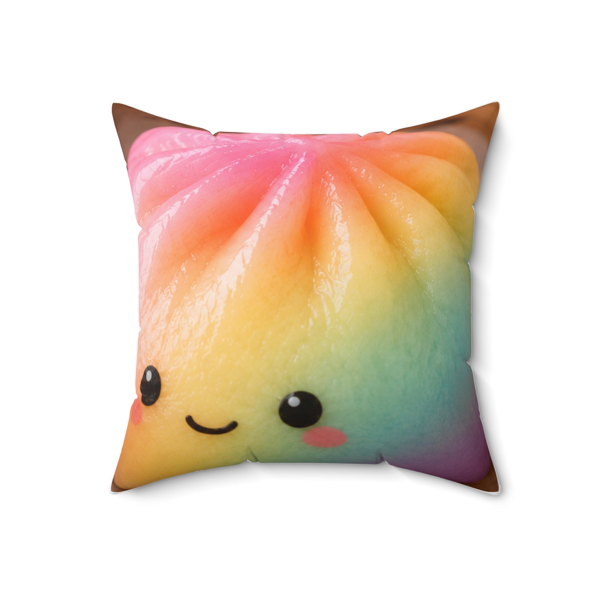 Cute Smiling Plush Square Throw Pillow