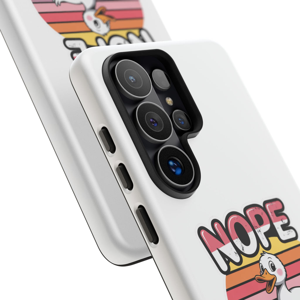 Nope Not Today Duck Phone Case — Cute Retro Graphic iPhone Case