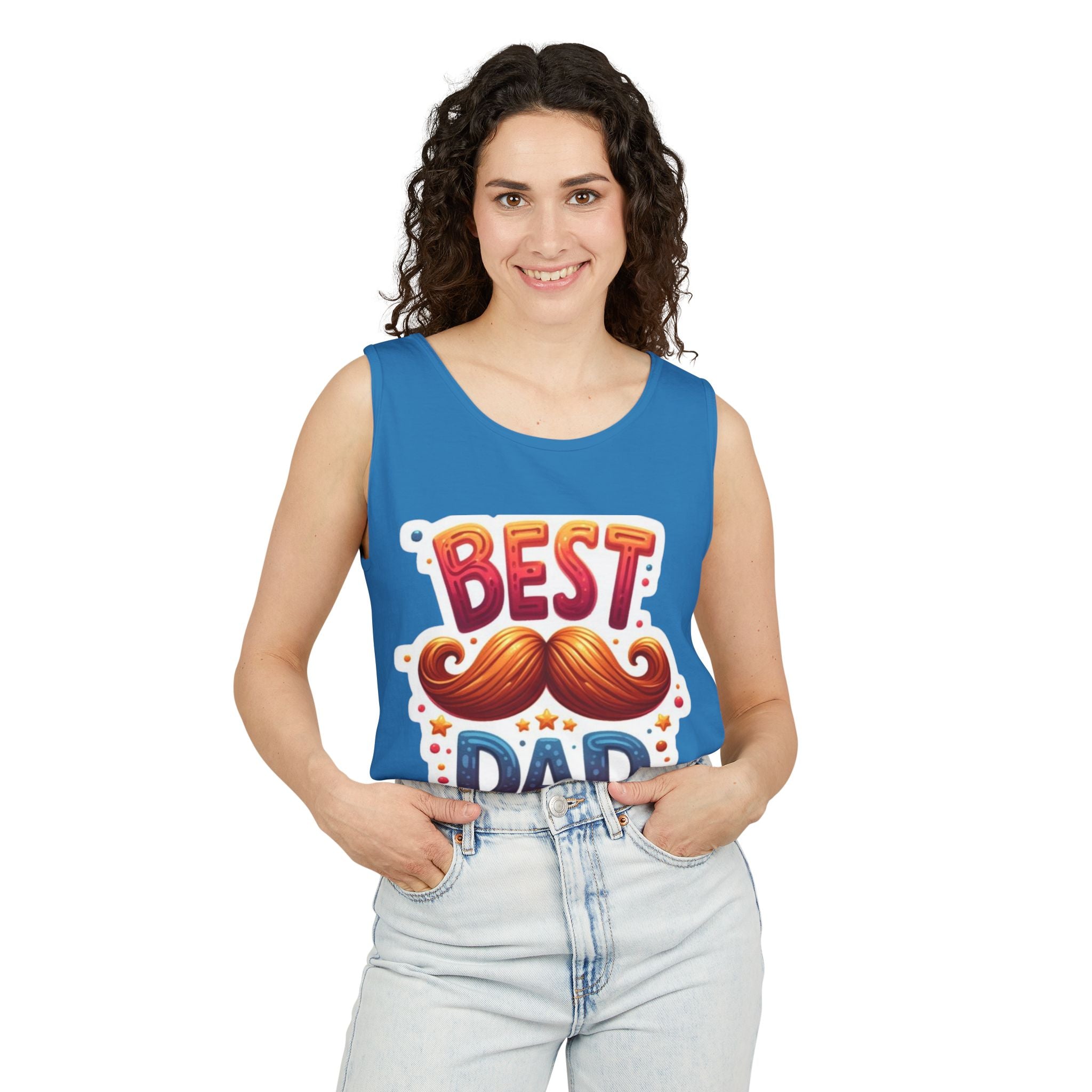 Best Dad Tank Top — Funny Mustache Father’s Day Gift