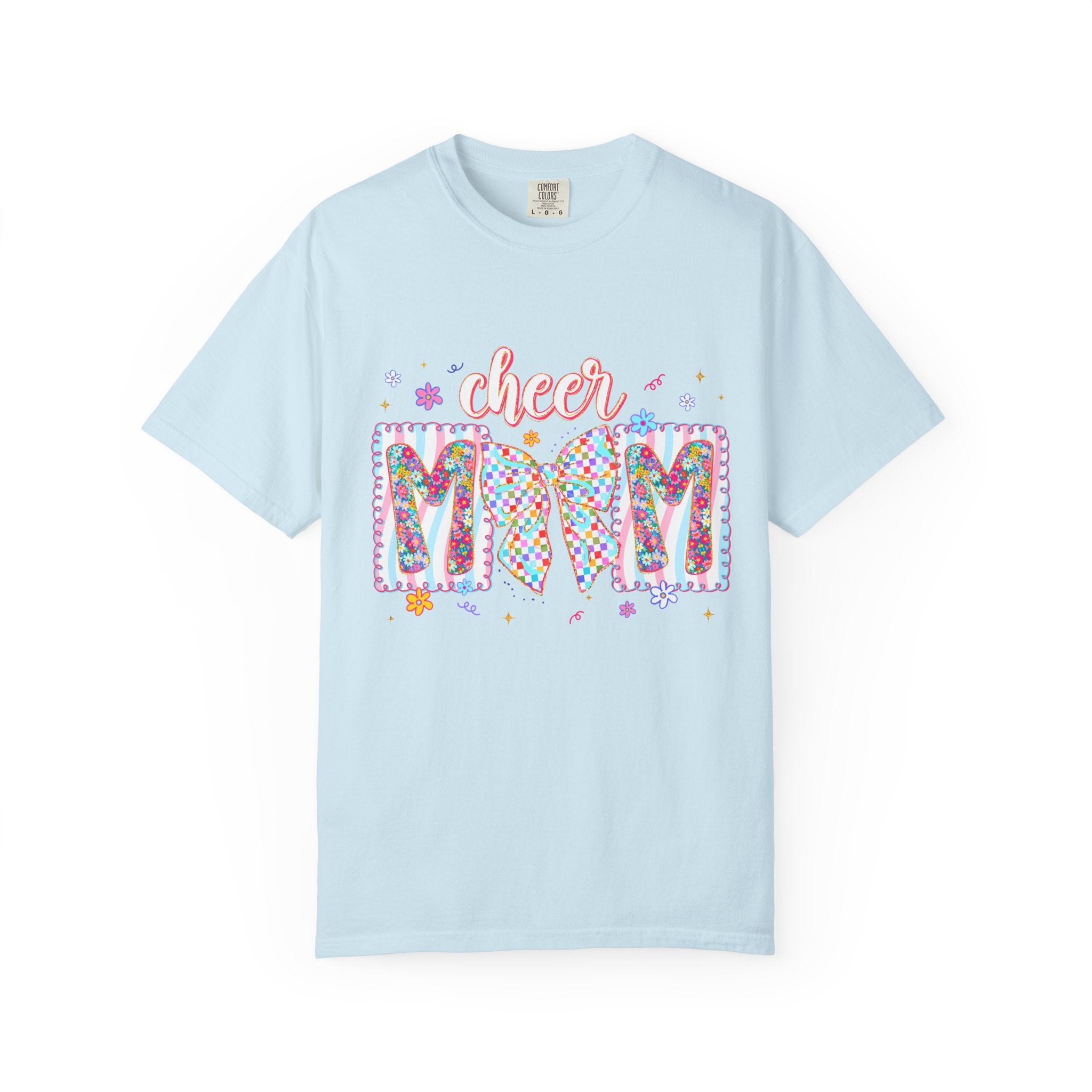 Cheer Mom T-Shirt — Colorful Pom-Pom Cheerleading Mom Tee