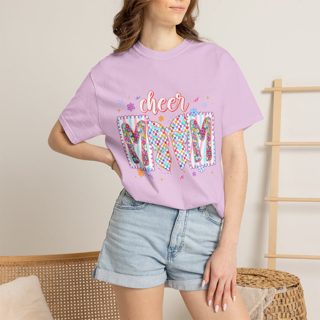 Cheer Mom T-Shirt — Colorful Pom-Pom Cheerleading Mom Tee