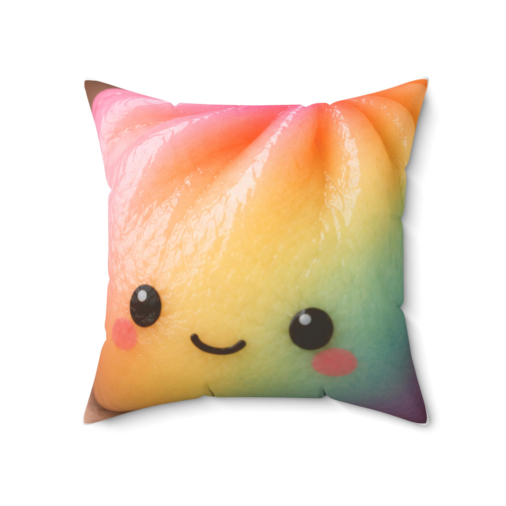 Cute Smiling Plush Square Throw Pillow