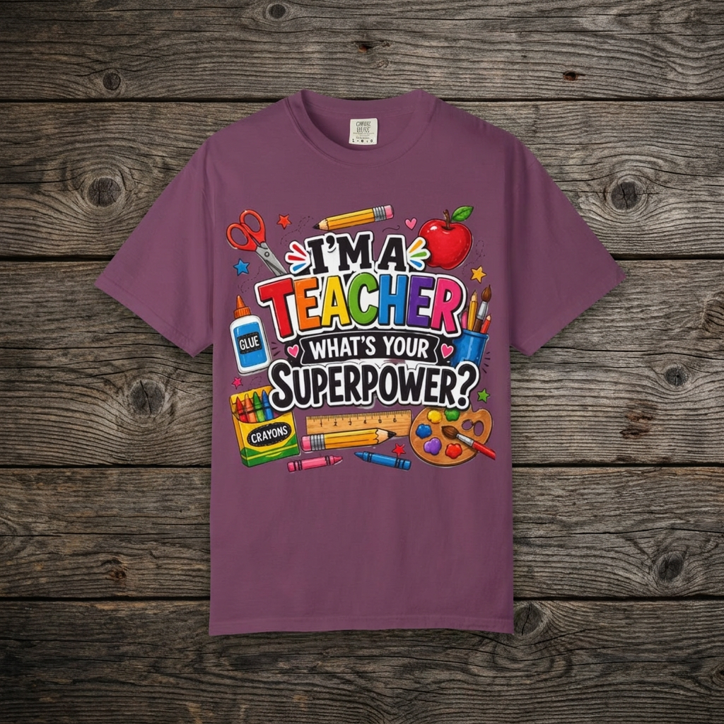Teacher Superpower T-Shirt — "I'm a Teacher, What's Your Superpower?"