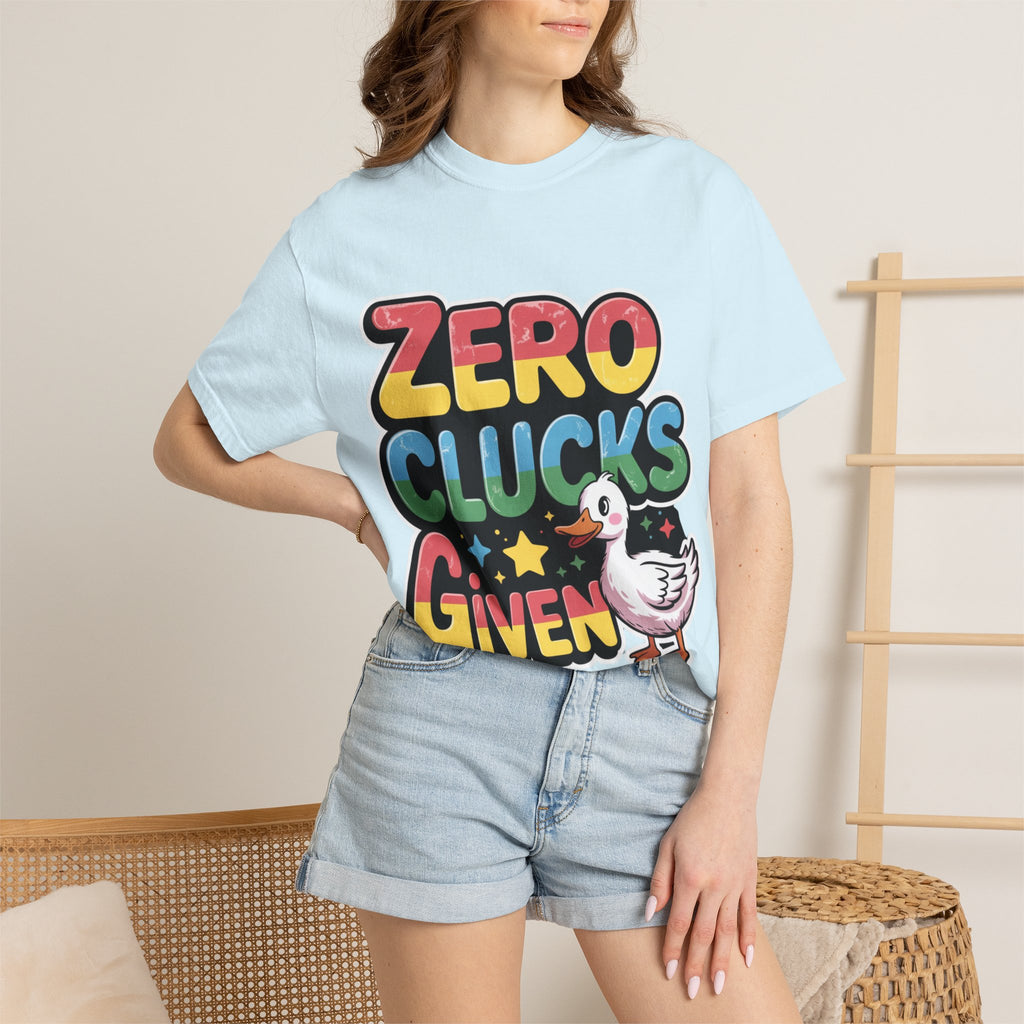 Zero Clucks Given T-Shirt — Funny Retro Duck Graphic Tee