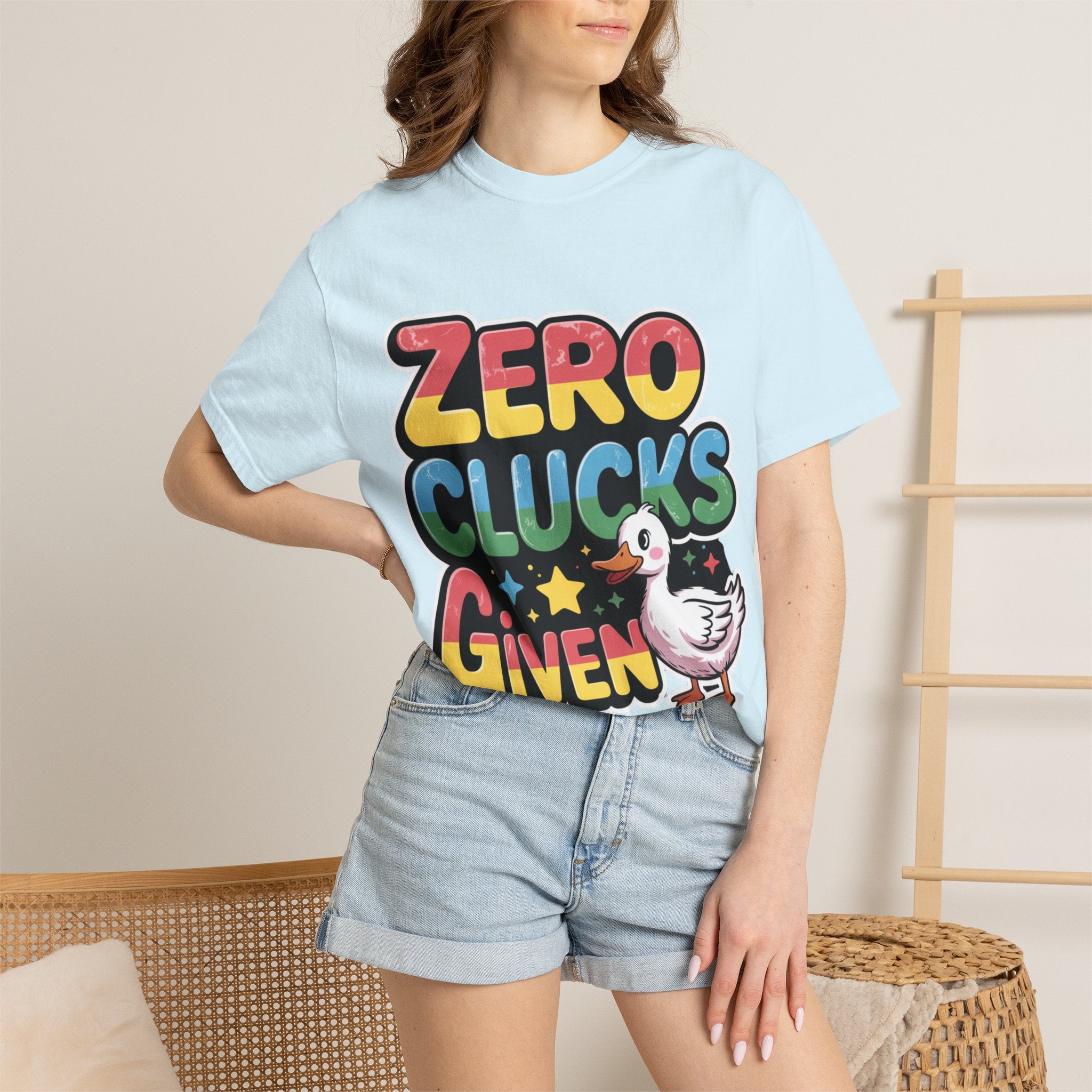 Zero Clucks Given T-Shirt — Funny Retro Duck Graphic Tee