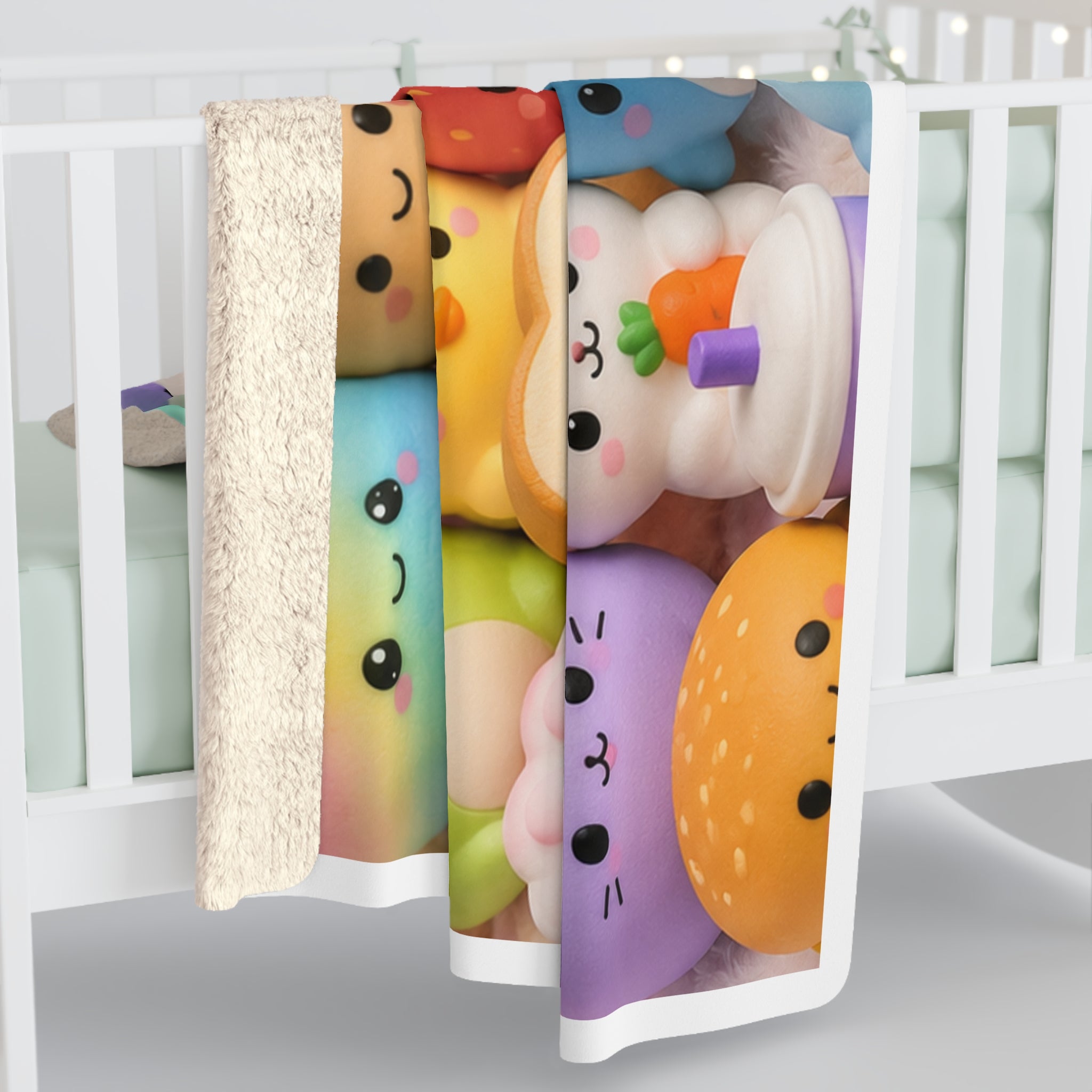 Kawaii Squishies Sherpa Blanket