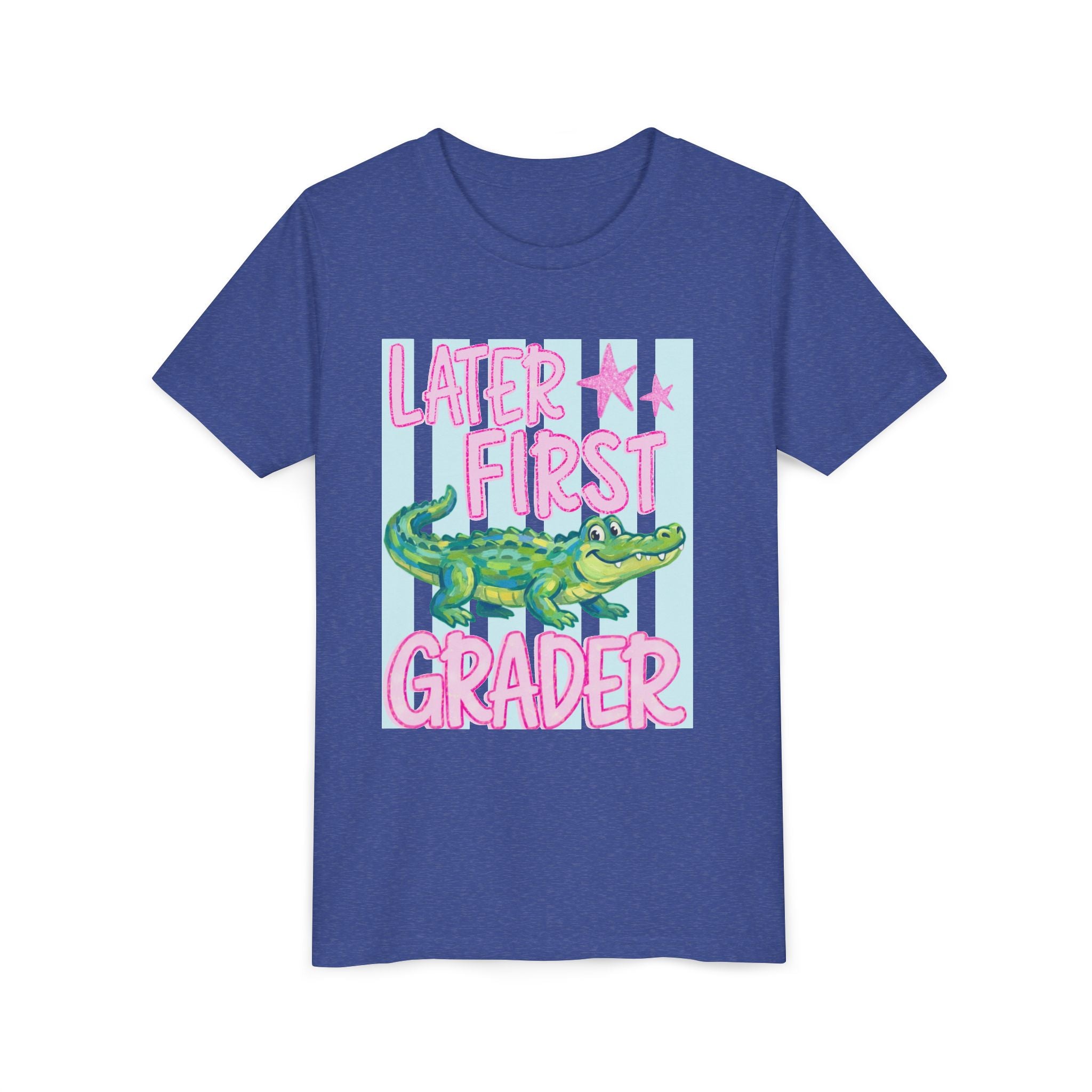 Later First Grader Alligator Youth Tee - Cute Back to School Shirt for Kids