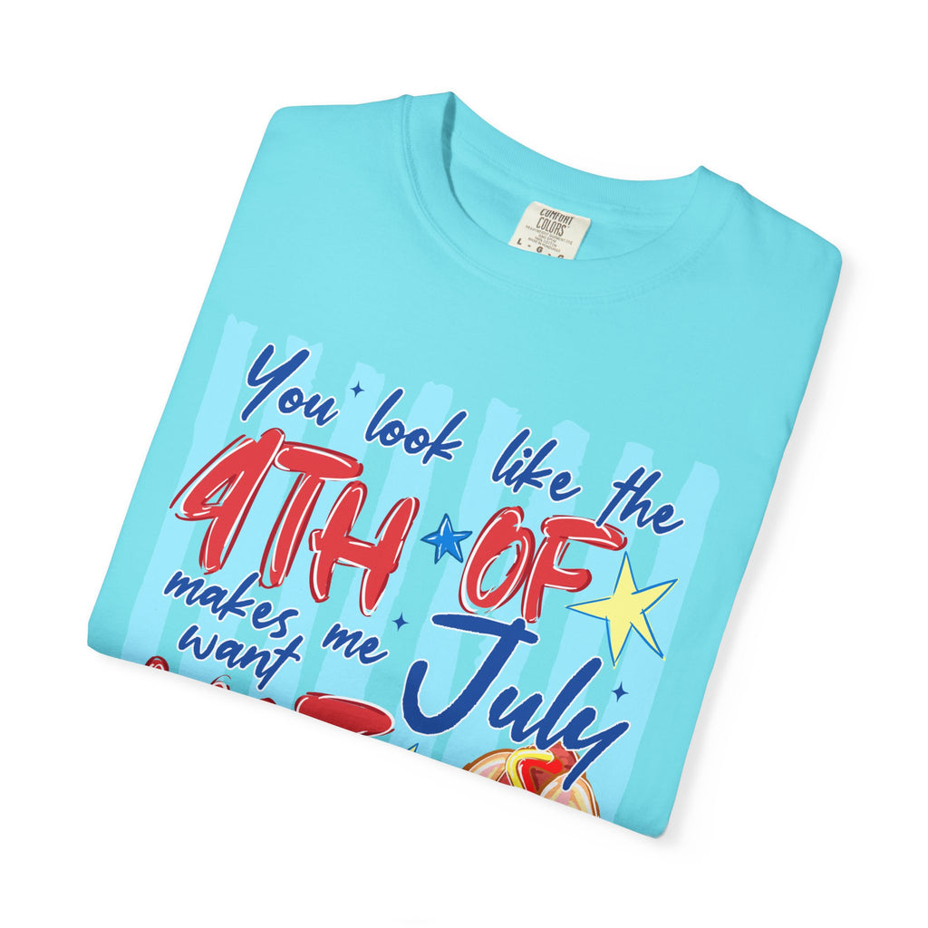 4th of July Hot Dog Graphic T-Shirt