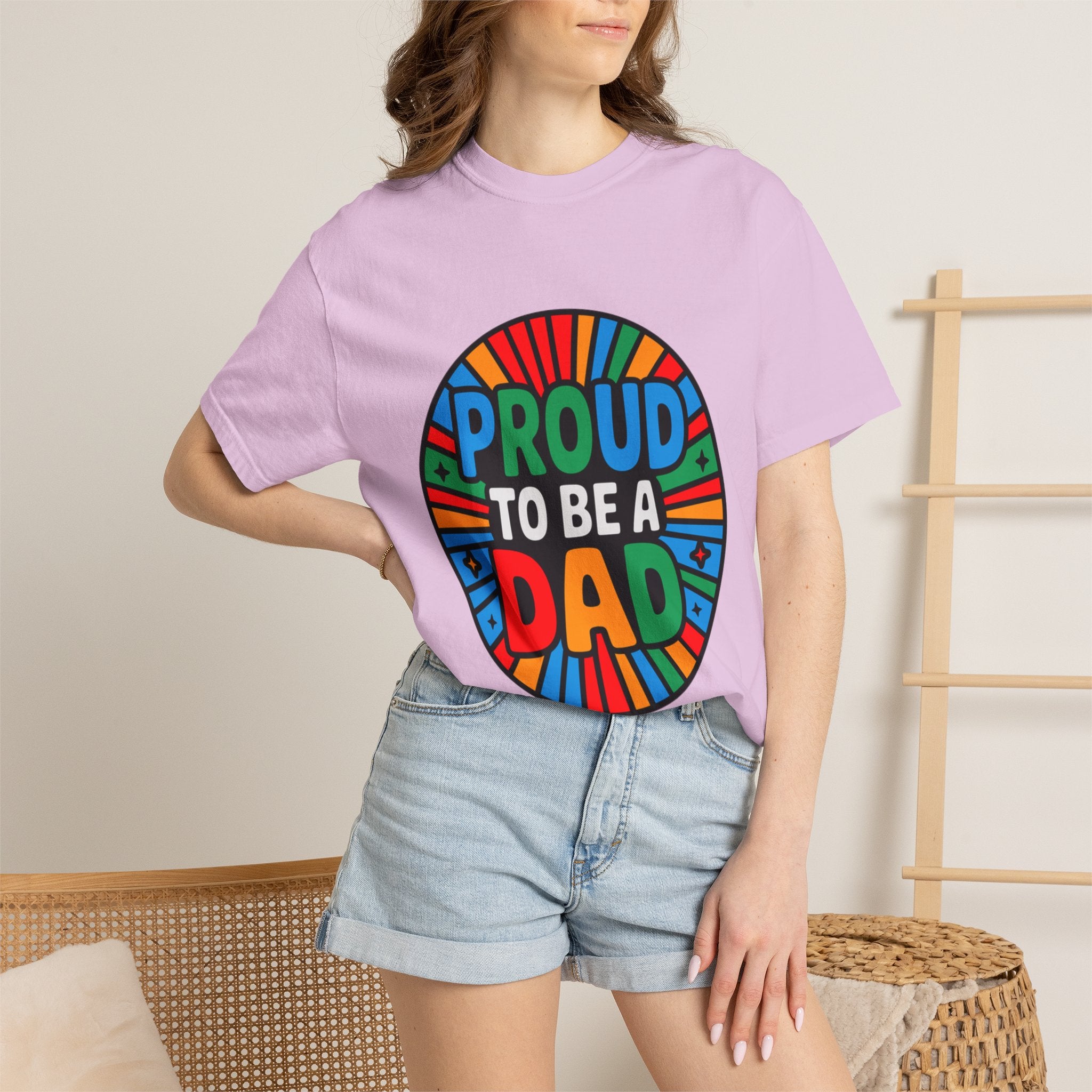 Proud to Be a Dad T-Shirt — Colorful Retro Pride Father's Day Tee