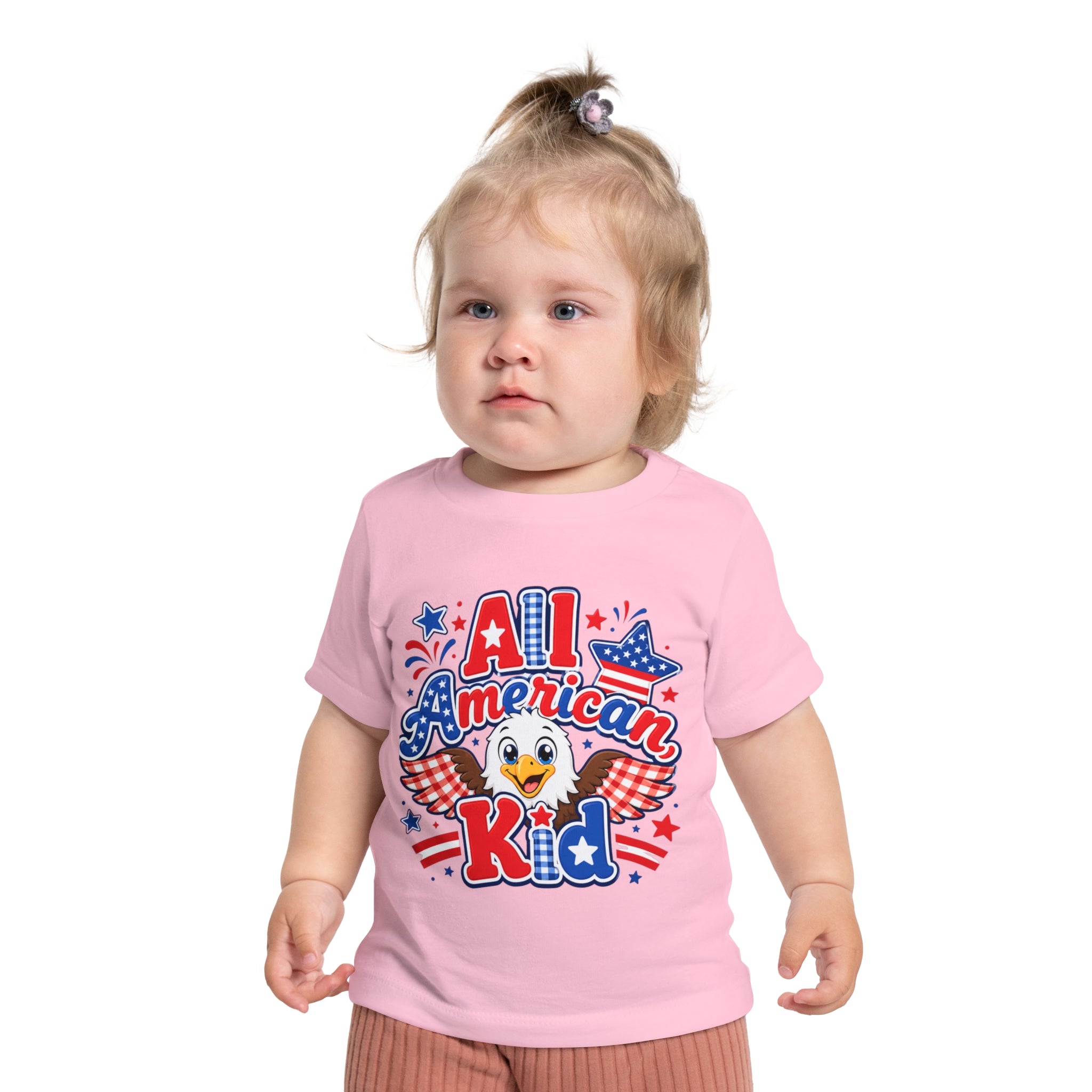 Baby T-Shirt — "All American Kid" Patriotic Eagle Toddler Tee for 4th of July