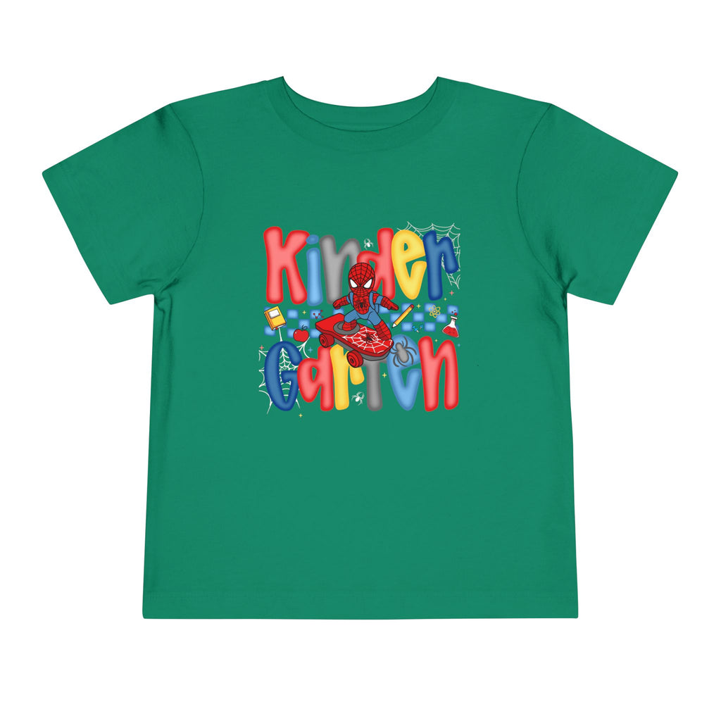 Kindergarten Toddler Tee — Colorful Back-to-School Spider Hero Design