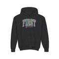 First Grade Kids Hoodie — Glitter Lettering Back-to-School Sweatshirt