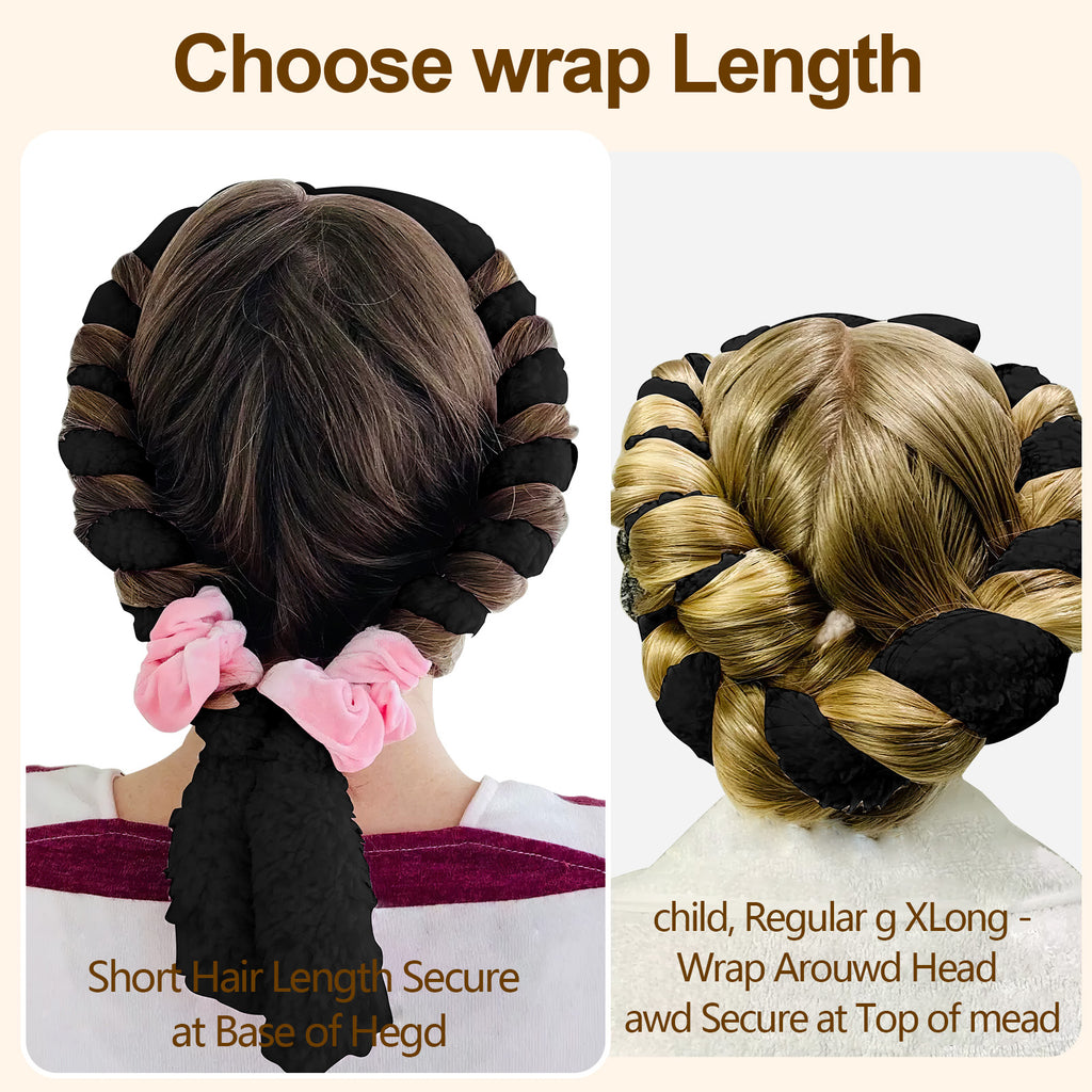 Satin Heatless Hair Curler, Lazy Natural Soft Wave DIY Heatless Curls For Sleep In Overnight, For All Hair Types