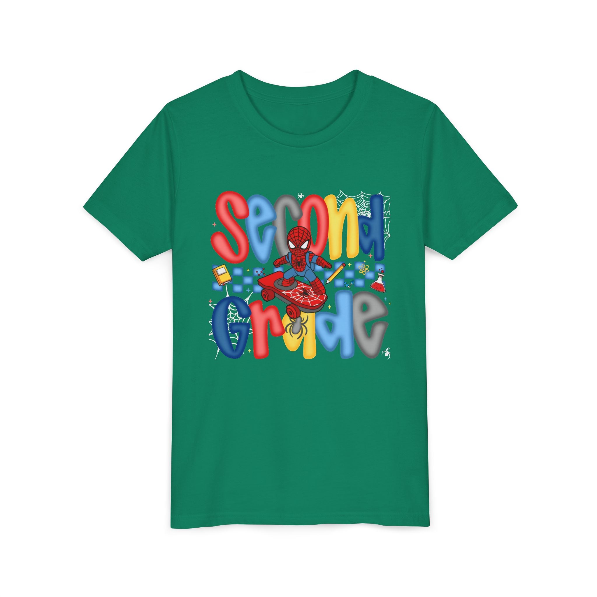 Second Grade Spidey Graphic Tee — Kids Back to School Shirt