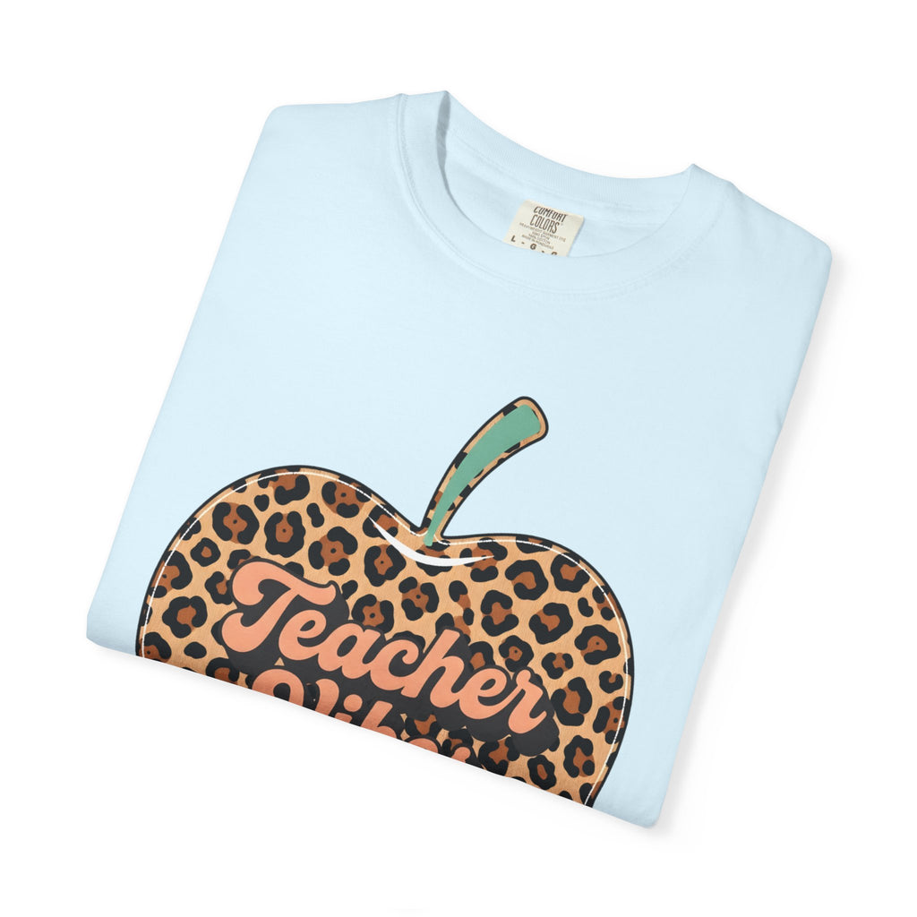 Teacher Vibes Leopard Apple T-Shirt