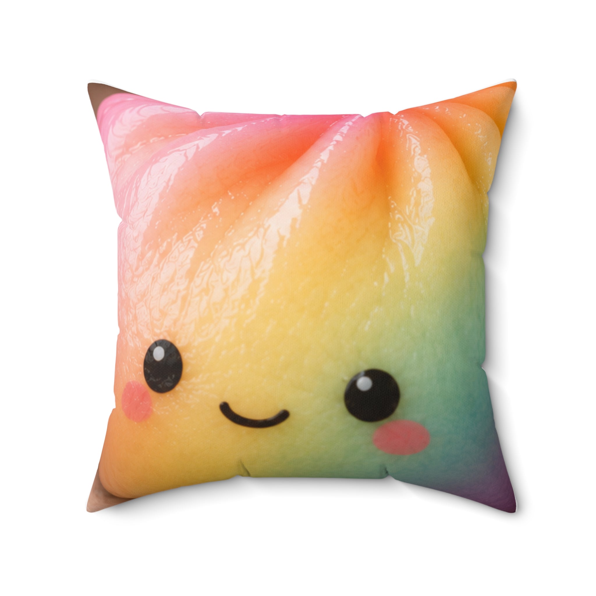 Cute Smiling Plush Square Throw Pillow