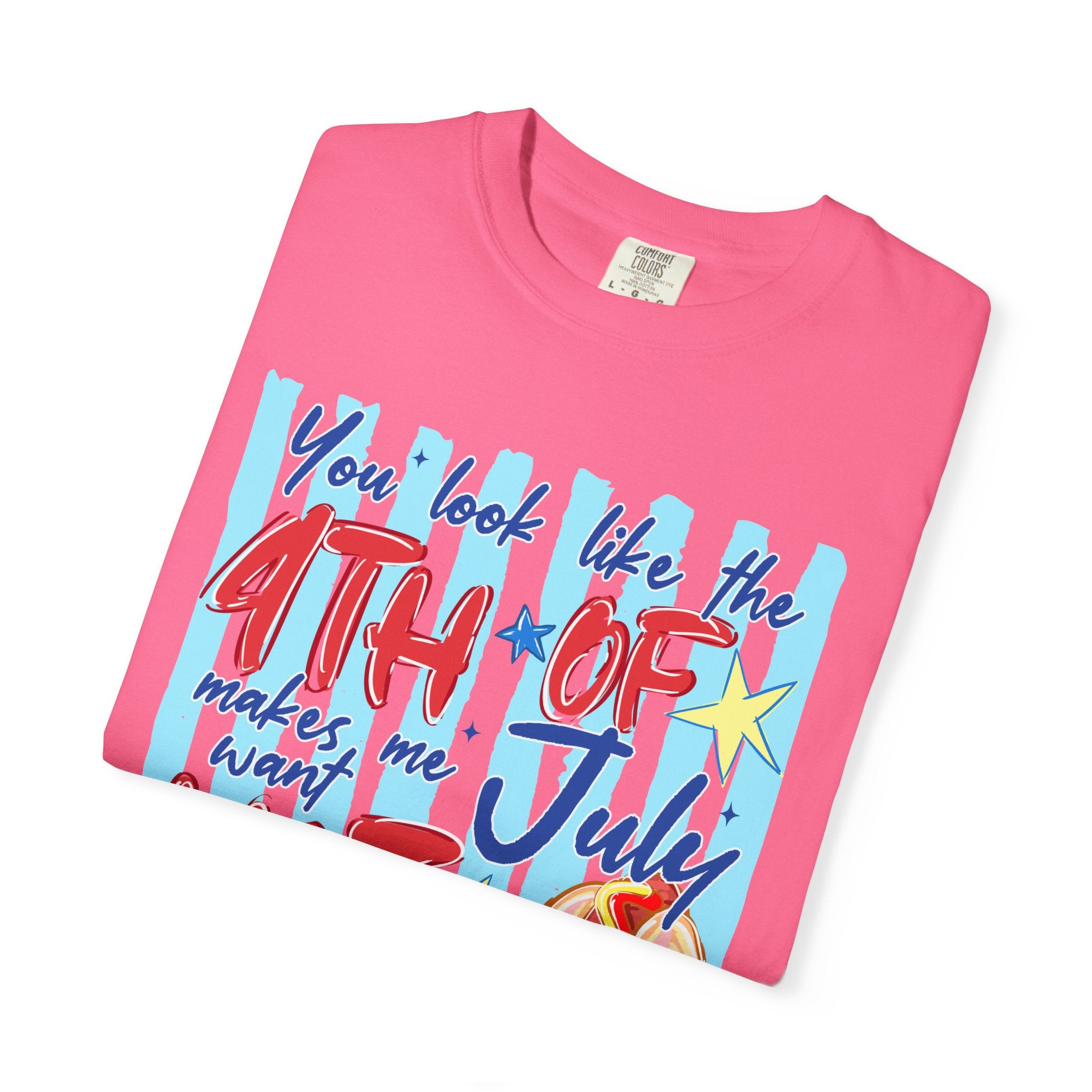 4th of July Hot Dog Graphic T-Shirt