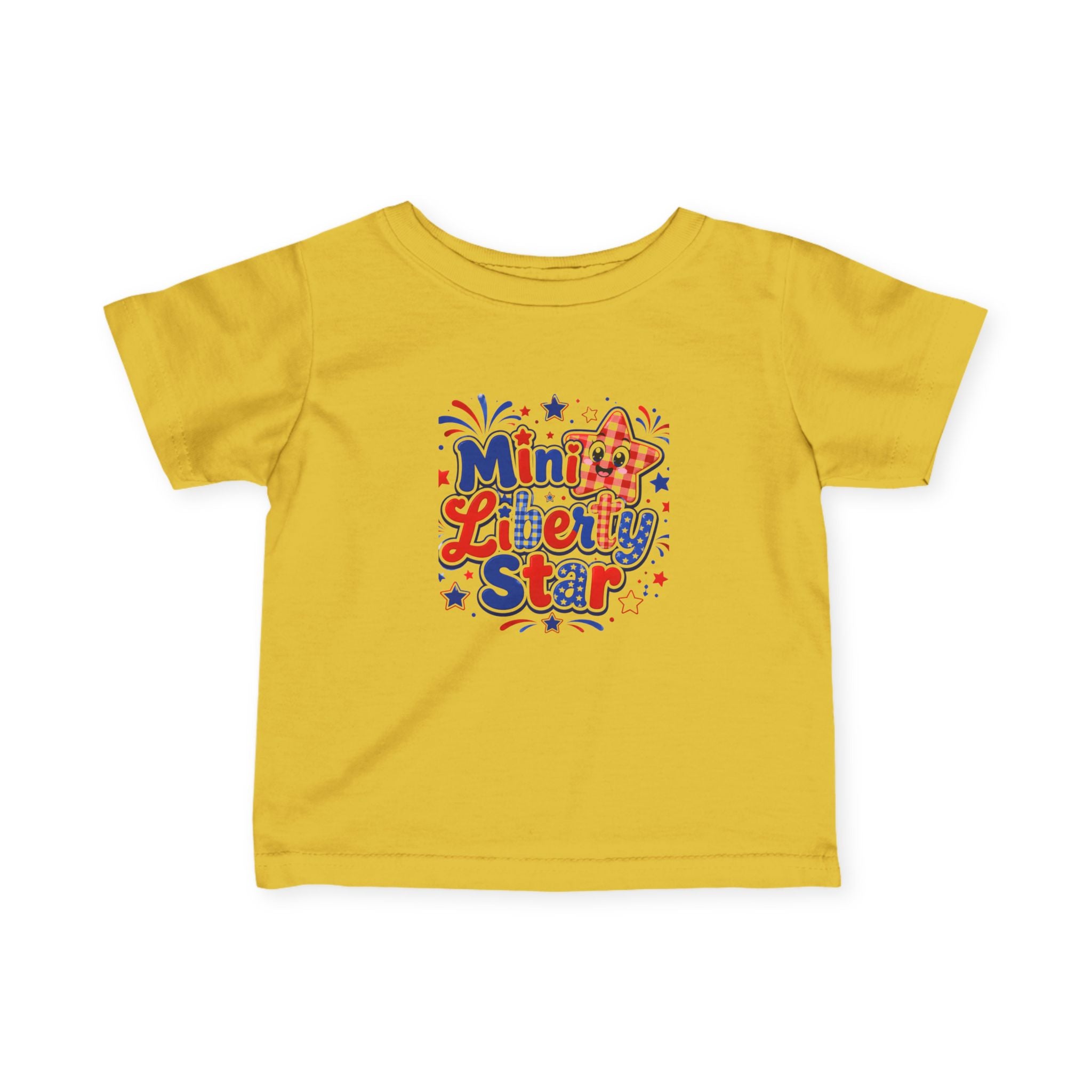 Mini Liberty Star Infant Tee — Patriotic 4th of July Baby Shirt