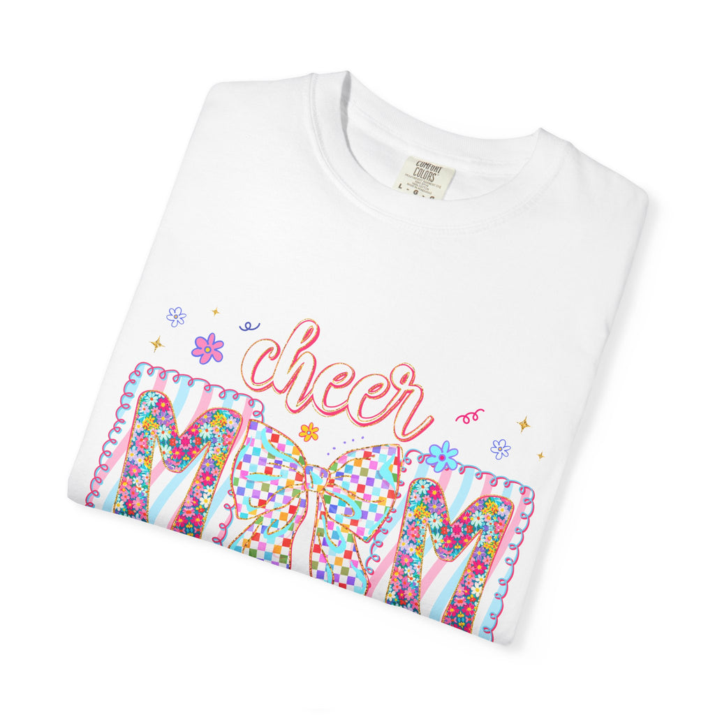 Cheer Mom T-Shirt — Colorful Pom-Pom Cheerleading Mom Tee