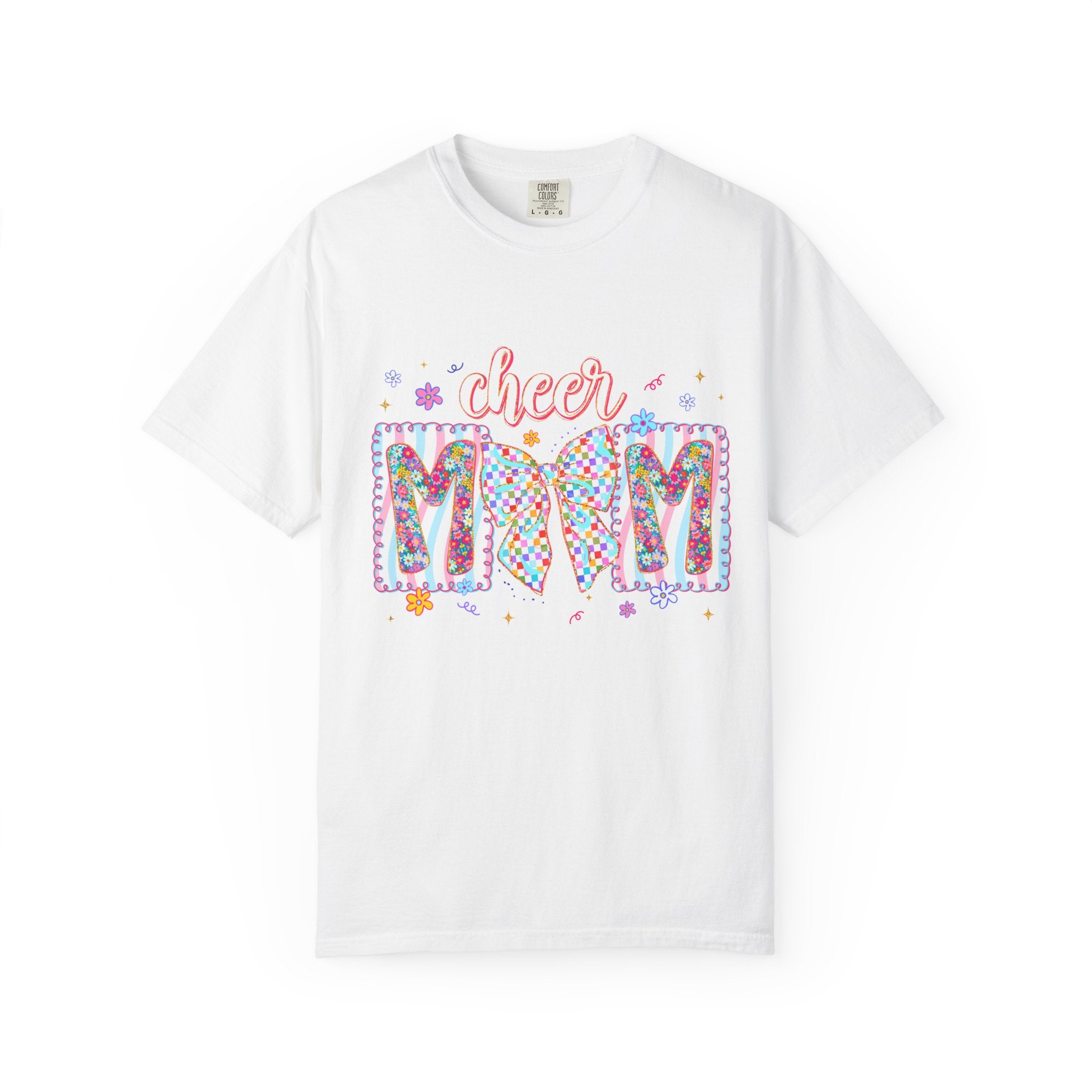 Cheer Mom T-Shirt — Colorful Pom-Pom Cheerleading Mom Tee