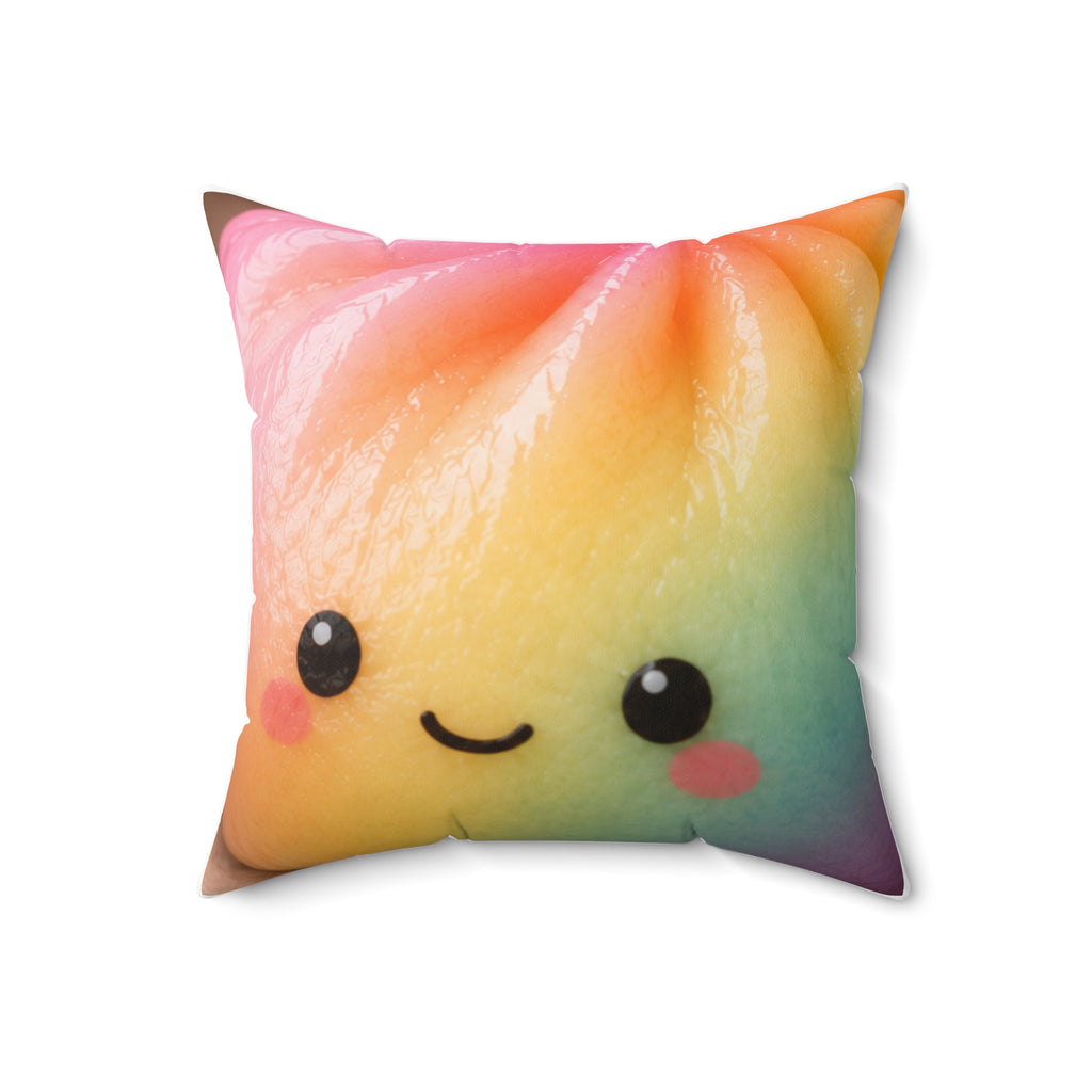Cute Smiling Plush Square Throw Pillow