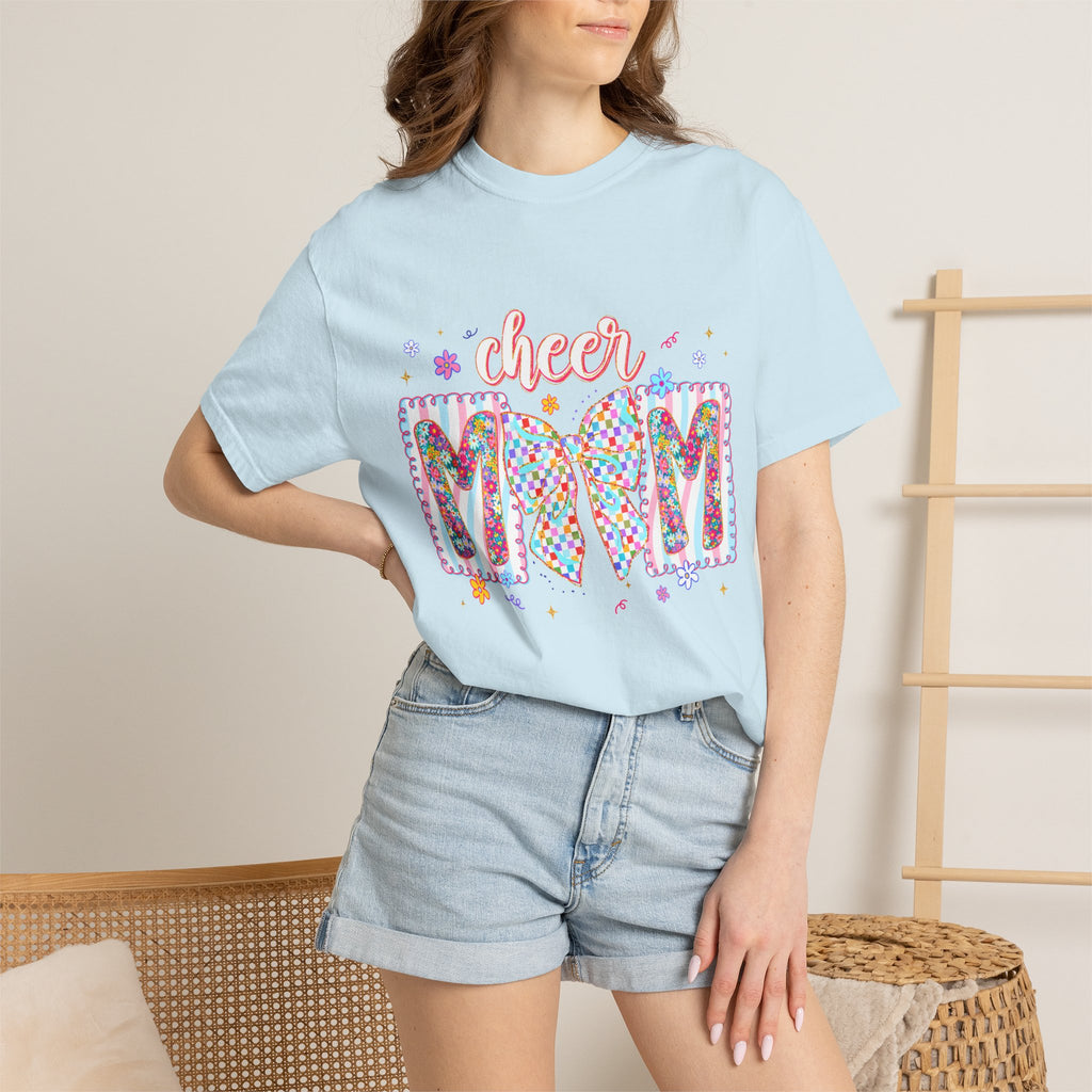 Cheer Mom T-Shirt — Colorful Pom-Pom Cheerleading Mom Tee