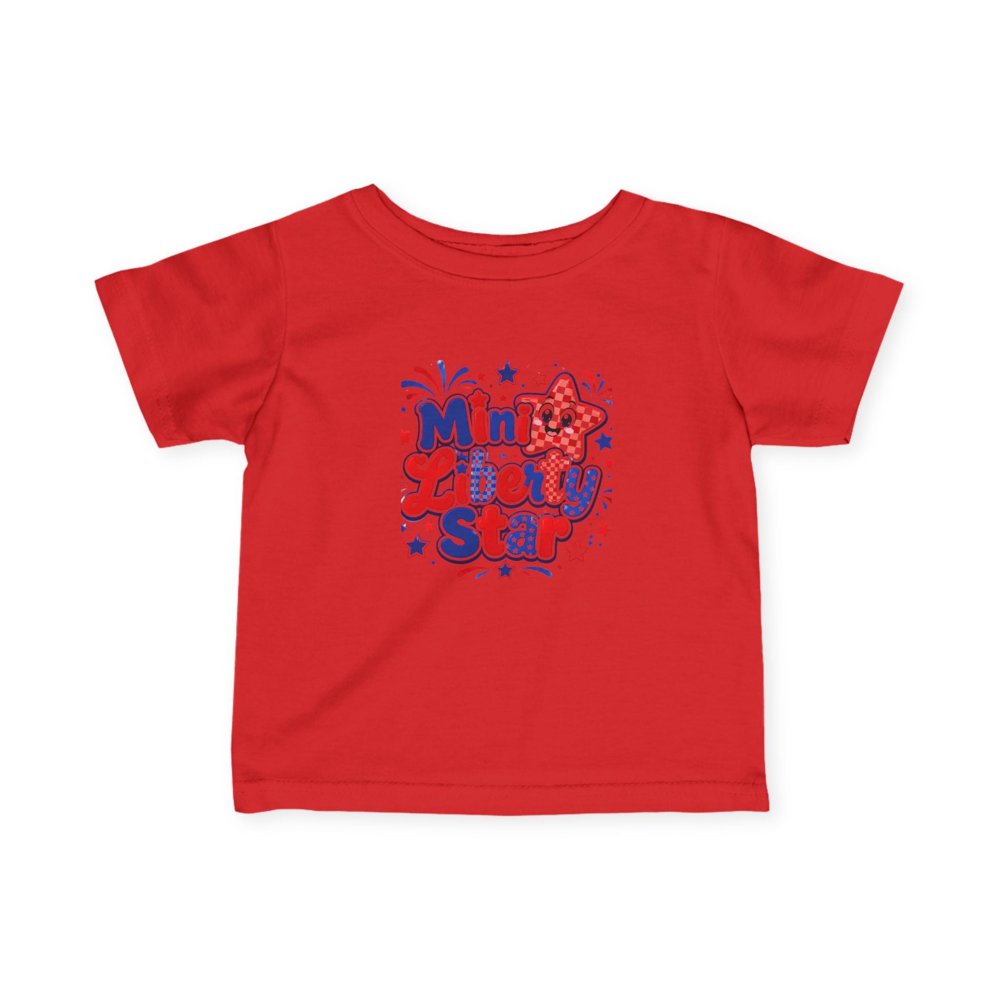 Mini Liberty Star Infant Tee — Patriotic 4th of July Baby Shirt