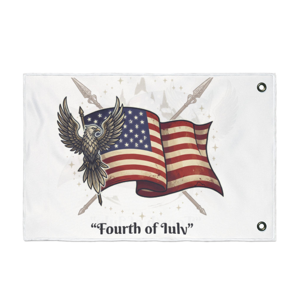 Fourth of July Double-Sided Flag – American Eagle & Waving USA Banner