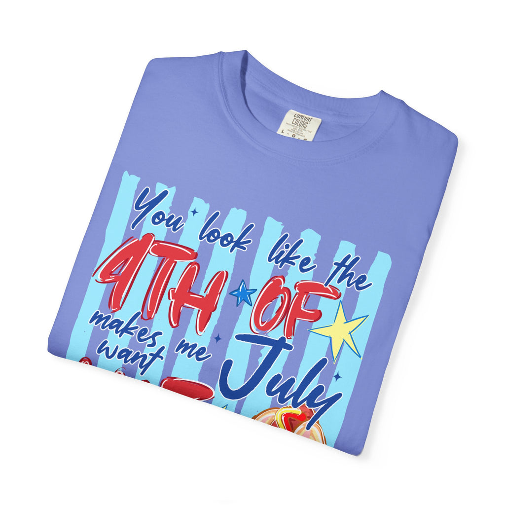 4th of July Hot Dog Graphic T-Shirt