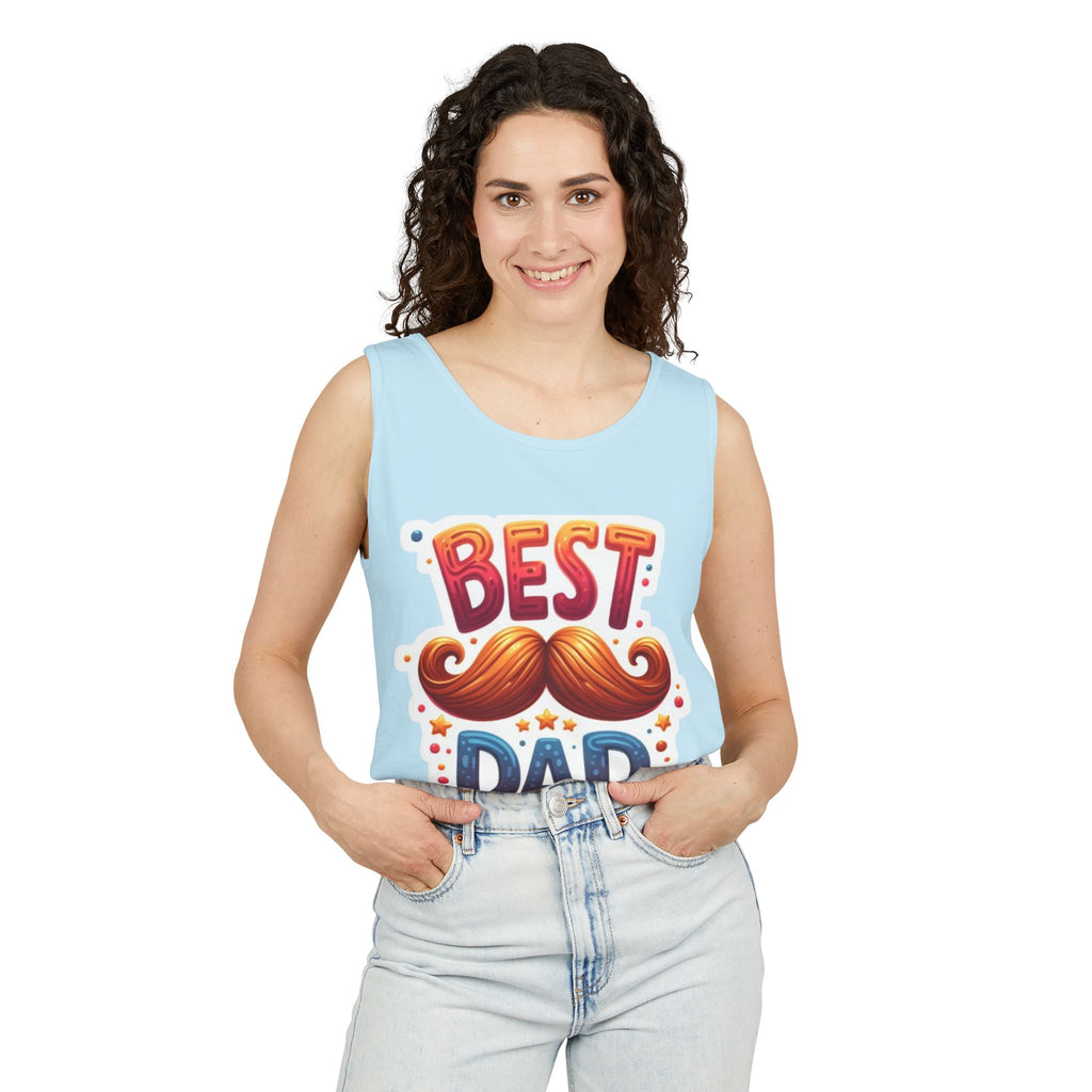 Best Dad Tank Top — Funny Mustache Father’s Day Gift