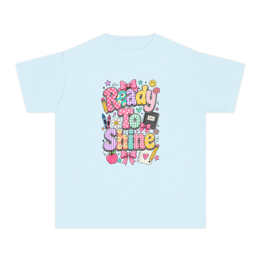 Youth Tee — “Ready to Shine” Happy Cartoon Graphic Tee