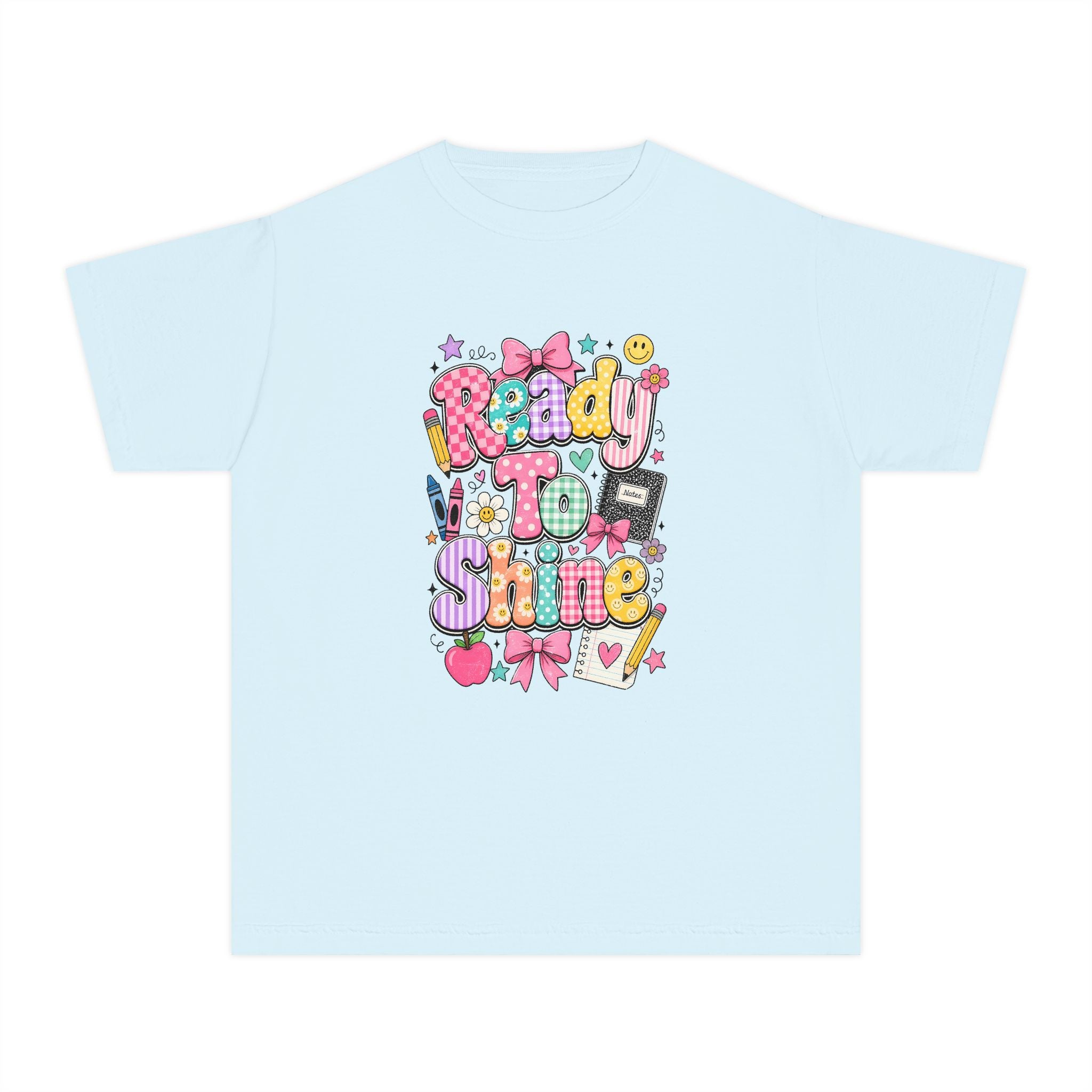 Youth Tee — “Ready to Shine” Happy Cartoon Graphic Tee