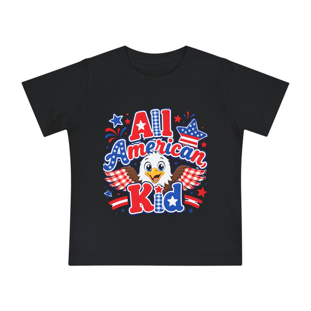 Baby T-Shirt — "All American Kid" Patriotic Eagle Toddler Tee for 4th of July