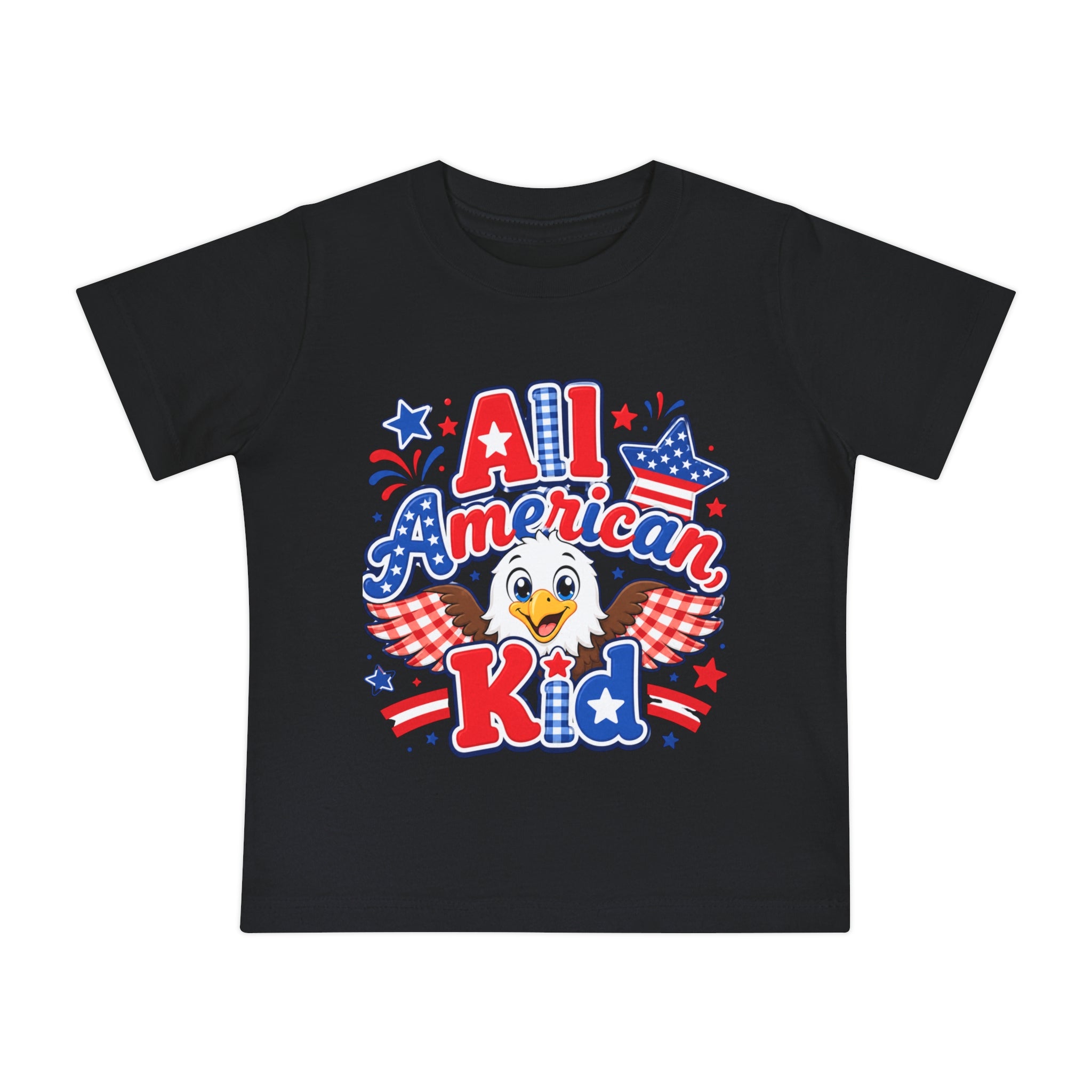 Baby T-Shirt — "All American Kid" Patriotic Eagle Toddler Tee for 4th of July