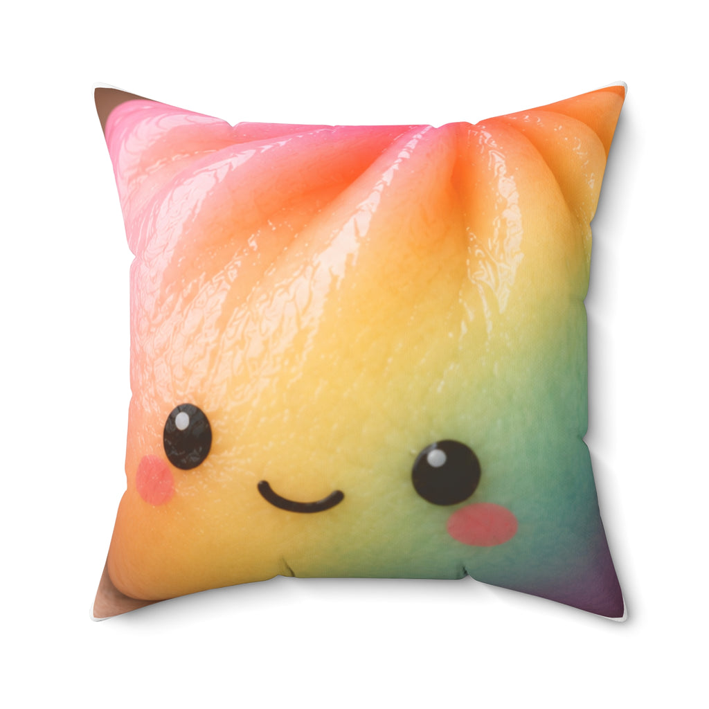 Cute Smiling Plush Square Throw Pillow