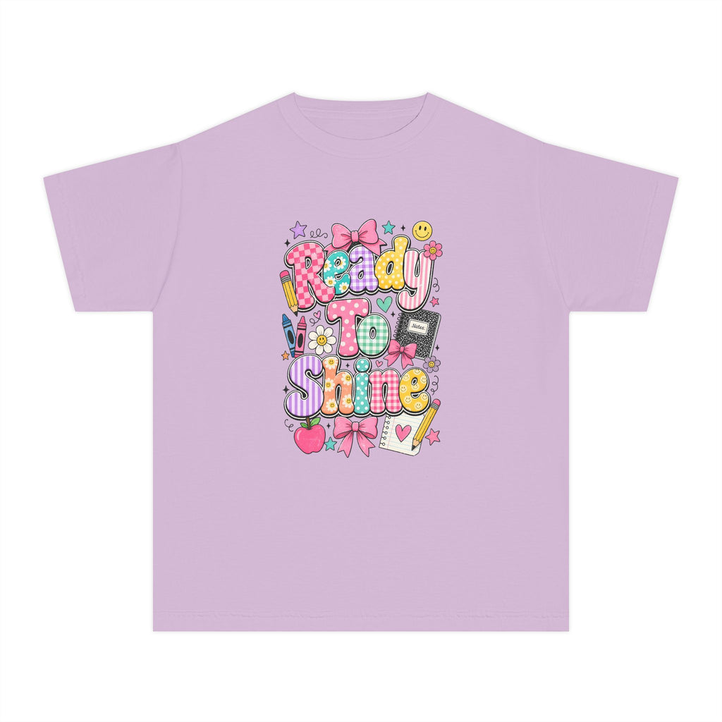 Youth Tee — “Ready to Shine” Happy Cartoon Graphic Tee