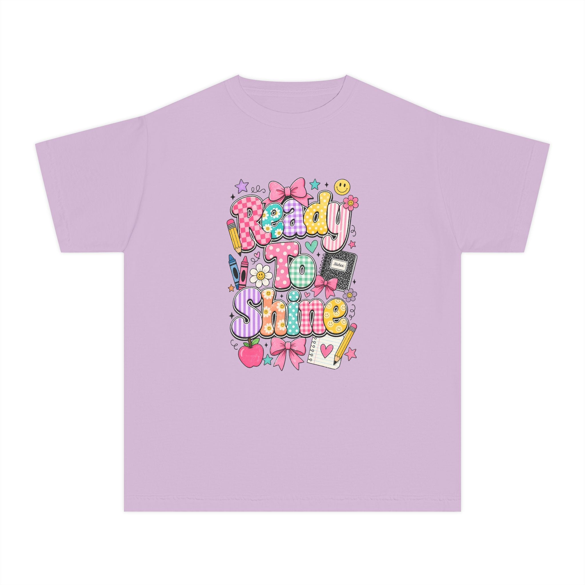 Youth Tee — “Ready to Shine” Happy Cartoon Graphic Tee