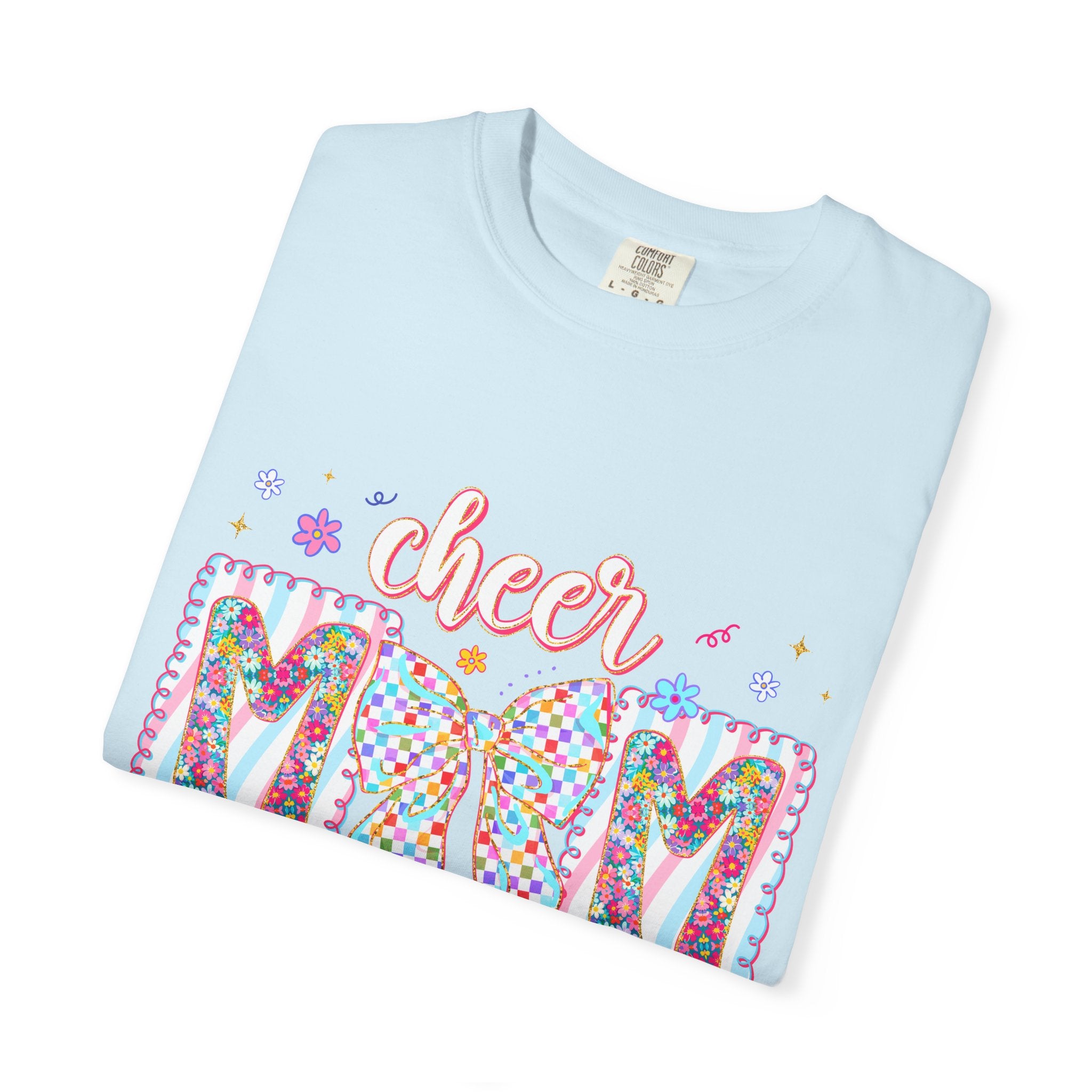 Cheer Mom T-Shirt — Colorful Pom-Pom Cheerleading Mom Tee