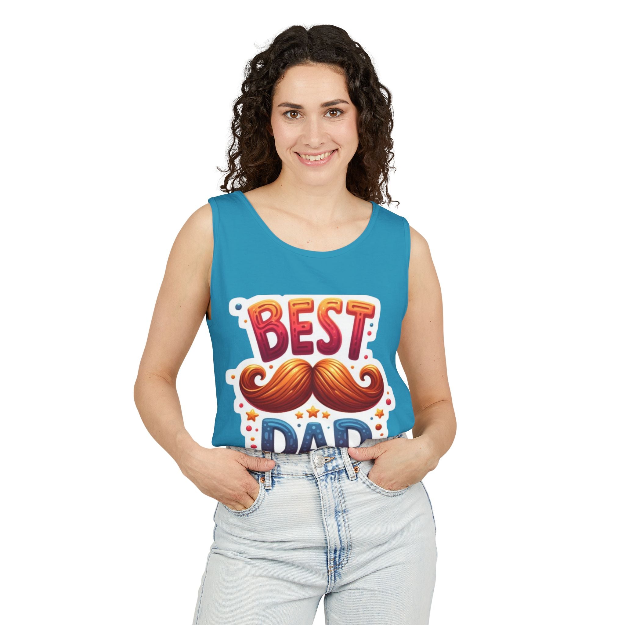 Best Dad Tank Top — Funny Mustache Father’s Day Gift