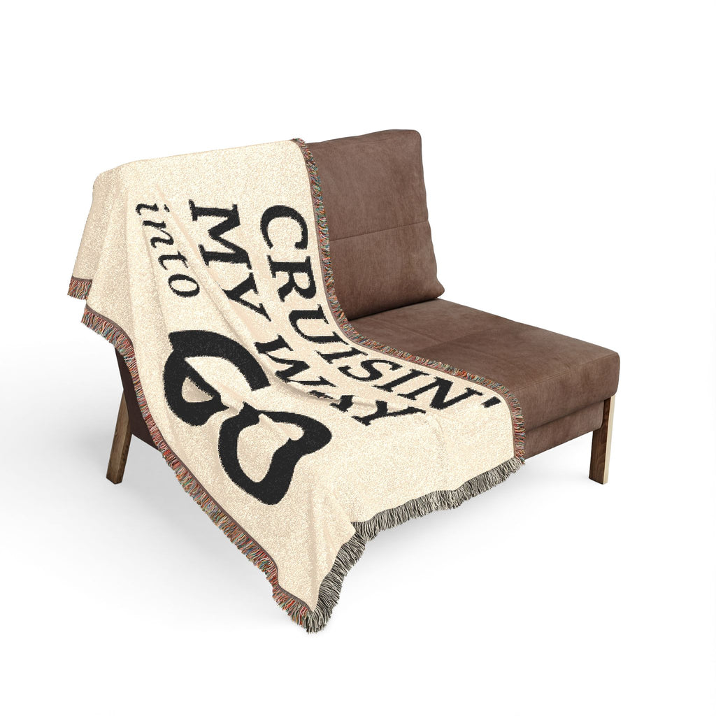 Cruisin' My Way Into 60 Woven Blanket — 60th Birthday Throw Gift