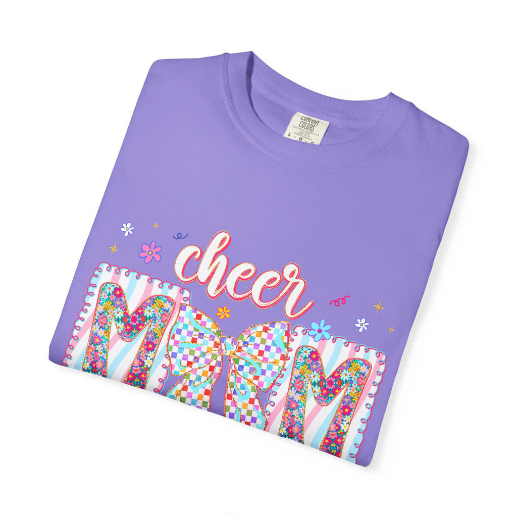 Cheer Mom T-Shirt — Colorful Pom-Pom Cheerleading Mom Tee