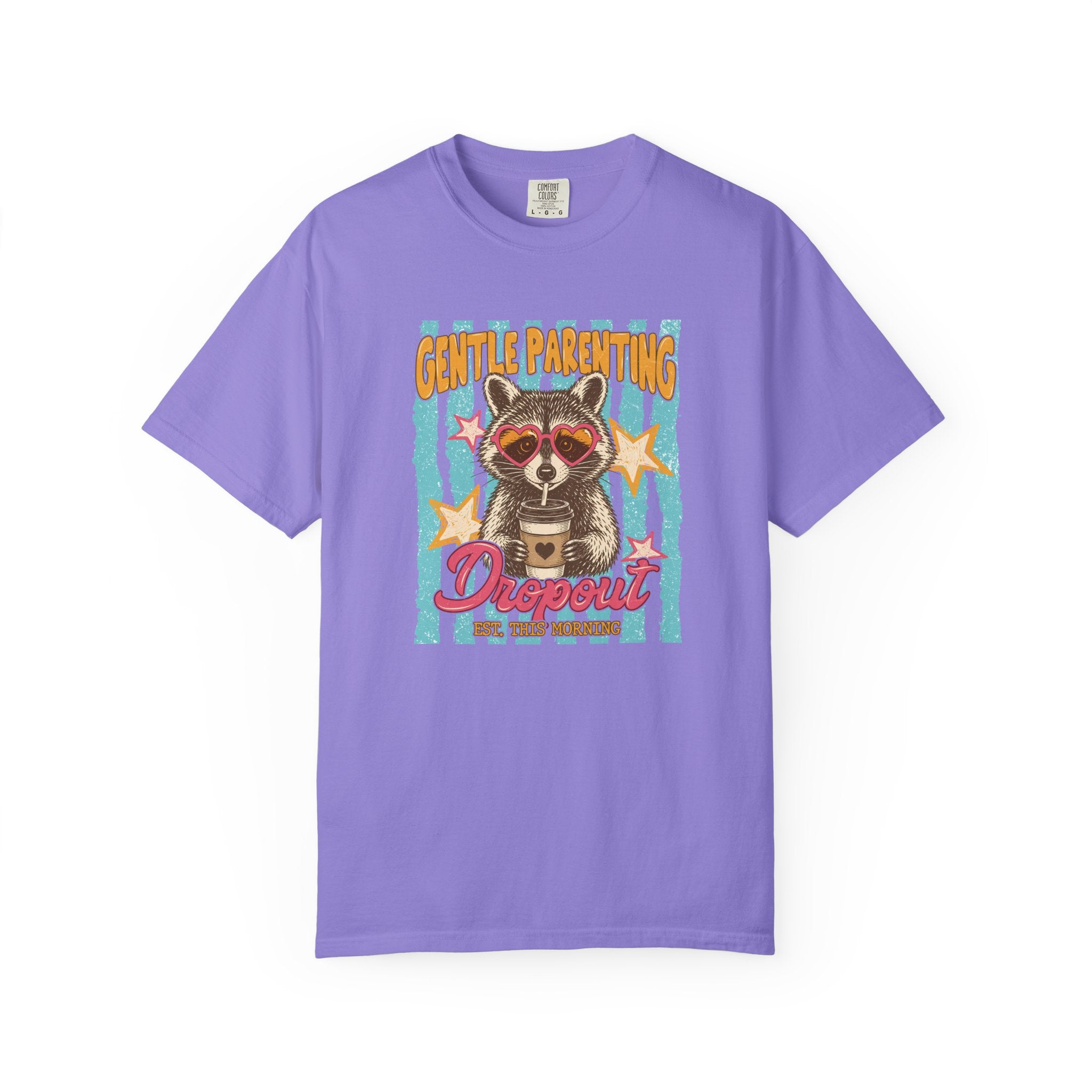 Raccoon 'Gentle Parenting Dropout' Graphic T-Shirt