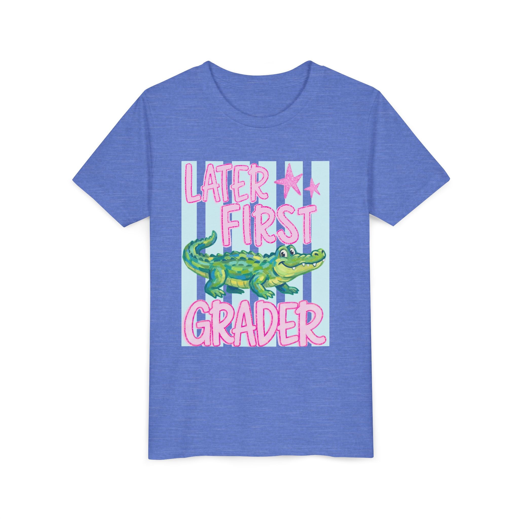 Later First Grader Alligator Youth Tee - Cute Back to School Shirt for Kids