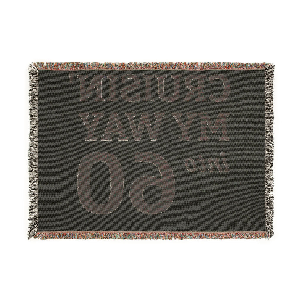 Cruisin' My Way Into 60 Woven Blanket — 60th Birthday Throw Gift