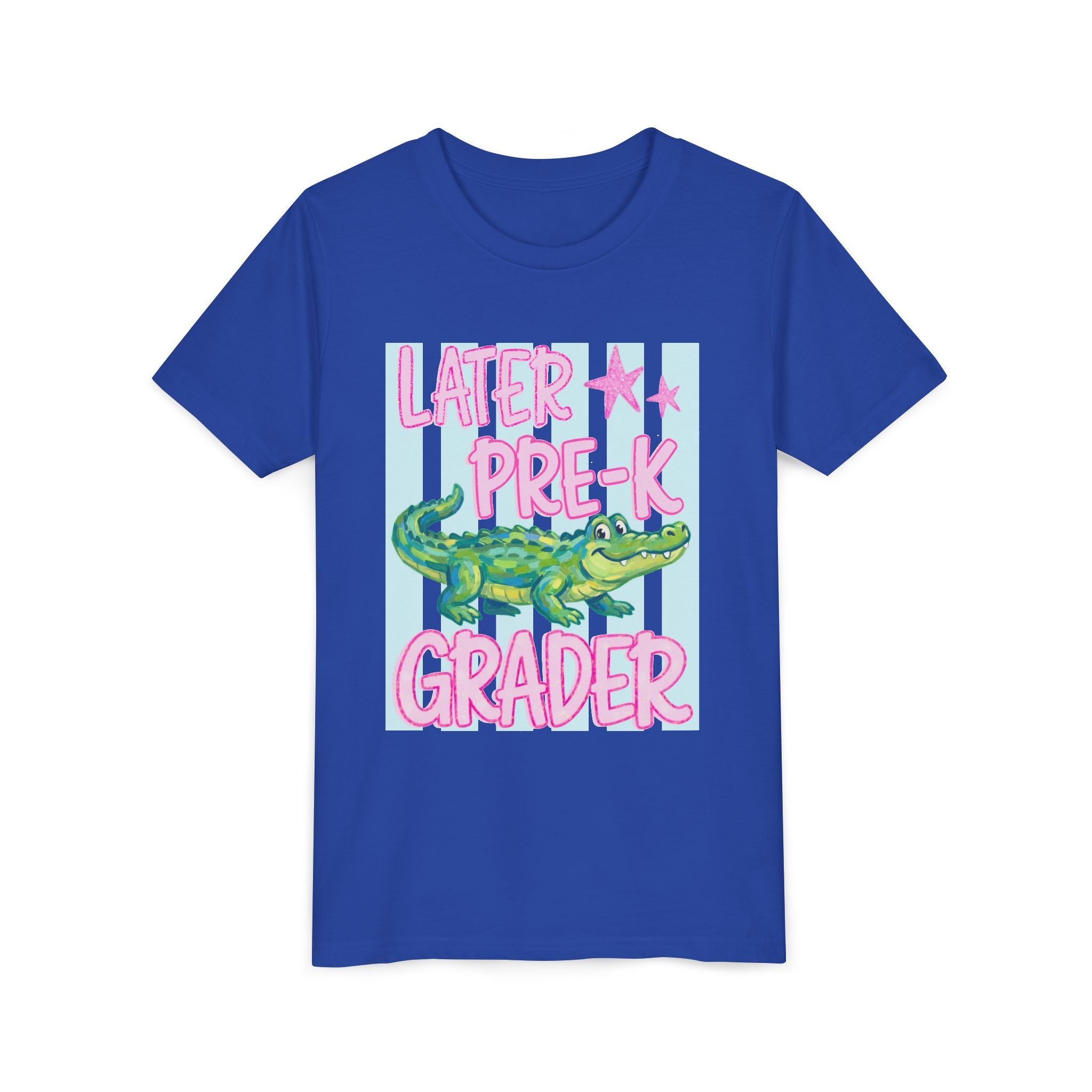Later Pre-K Grader Youth Tee — Cute Alligator Back-to-School Shirt