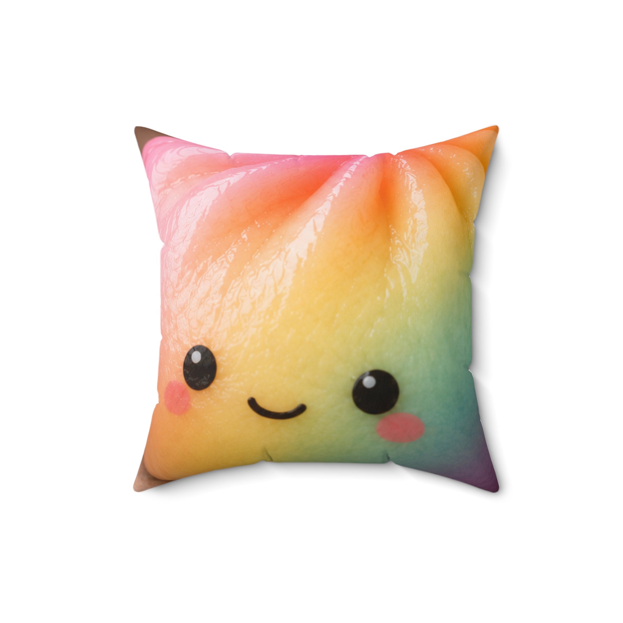 Cute Smiling Plush Square Throw Pillow